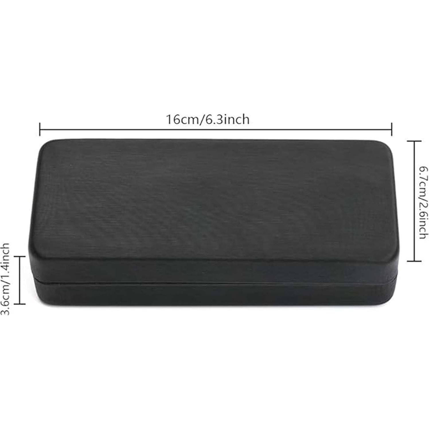 Funda Dura Alladaga para Gafas Unisex Negra 16x6.7cm
