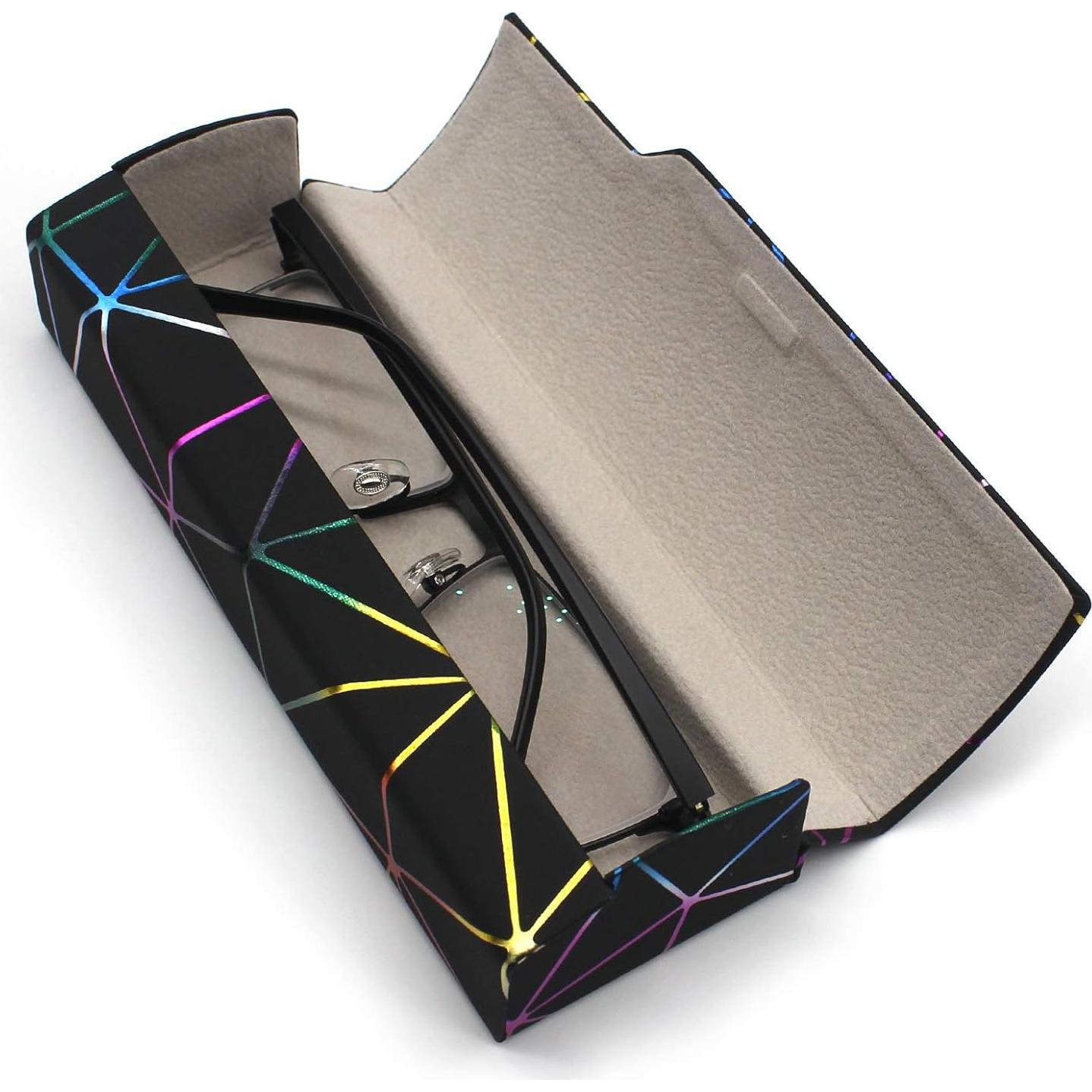 Estuche para Gafas Abwuulq Negro 16x5cm Duro y Ligero