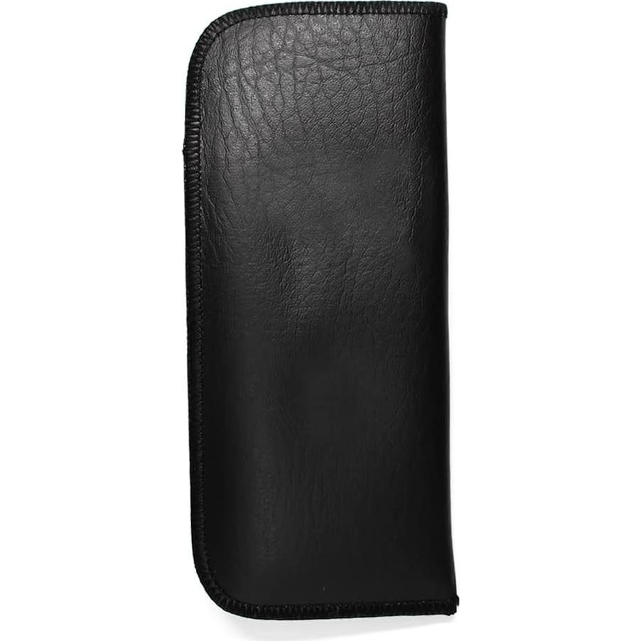 Funda Slim Calabria de Cuero PU Negro con Clip para Gafas