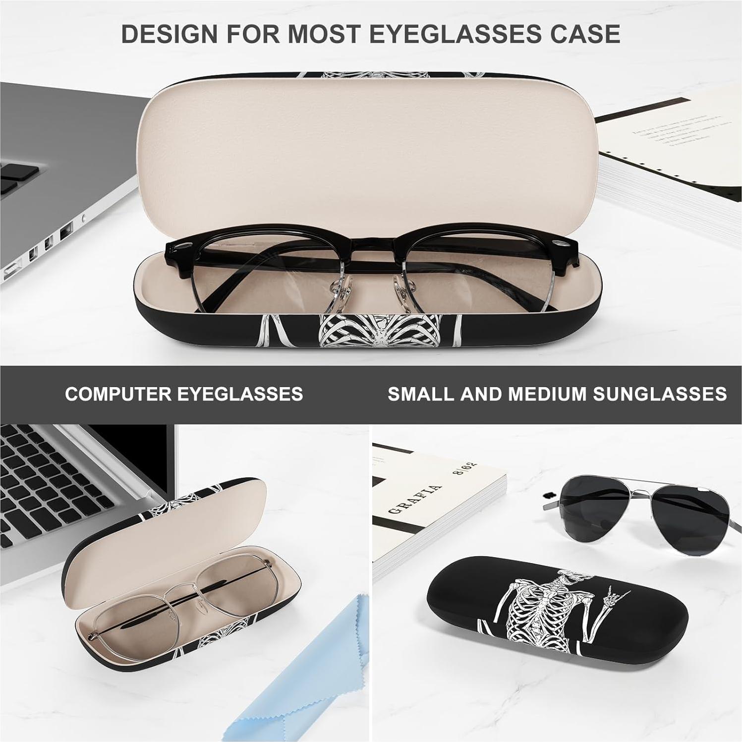 Estuche Duro para Gafas ZAXMEY con Paño de Limpieza