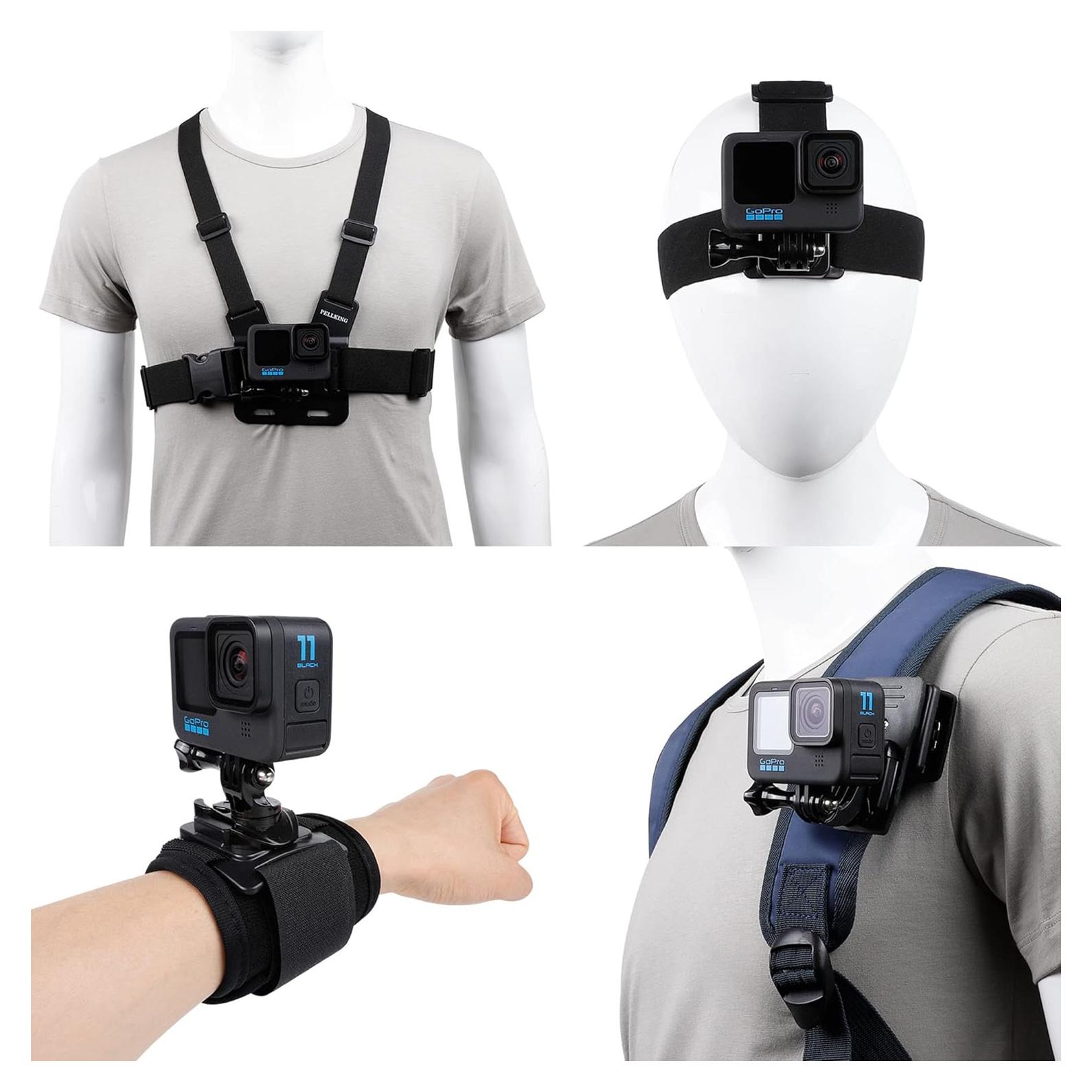 Juego de Accesorios GoPro PellKing PK-CDS + Soporte y Correas