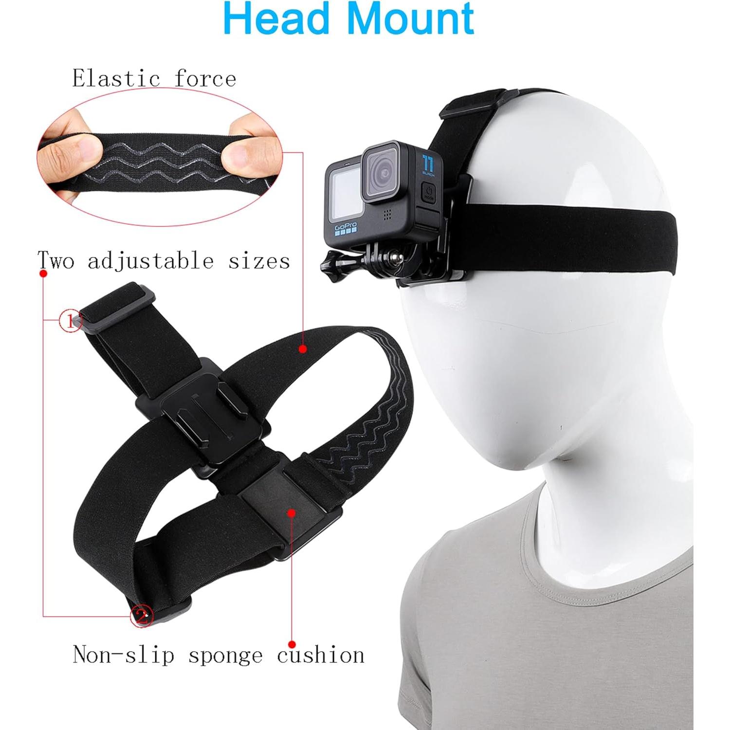 Juego de Accesorios GoPro PellKing PK-CDS + Soporte y Correas