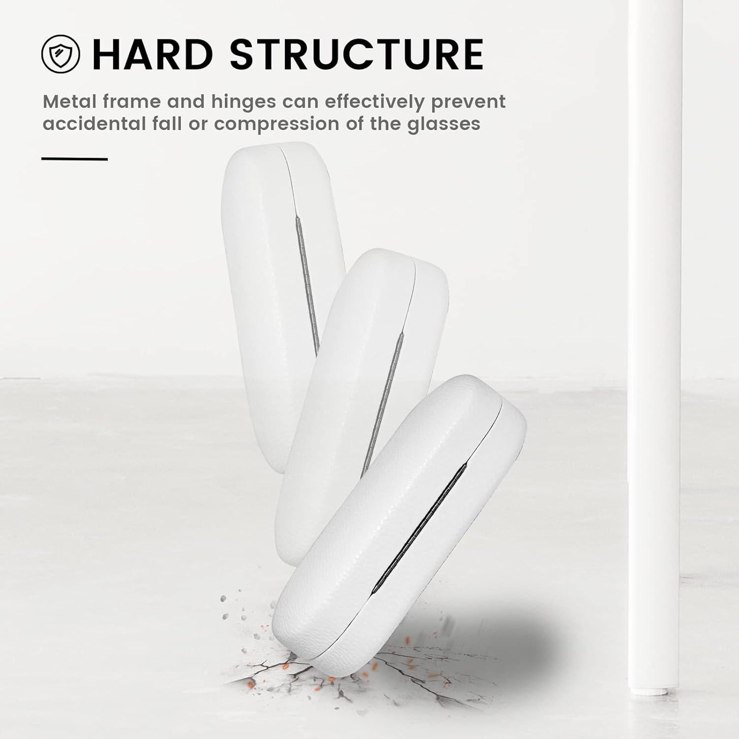 Molshine Funda Dura de Cuero para Gafas Unisex 15.6x7cm