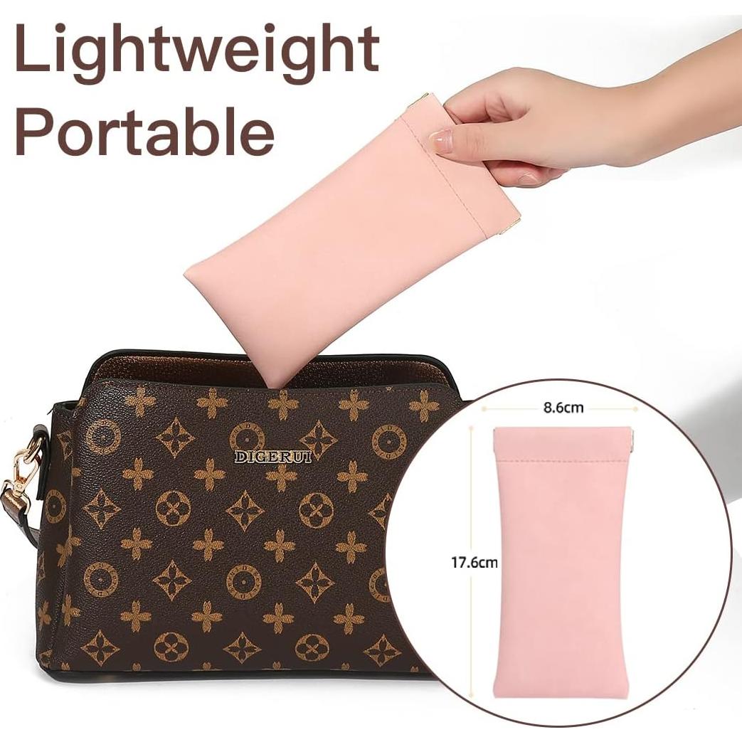 Estuche para Gafas iGeyzoe 4 Pack PU Portátil Unisex