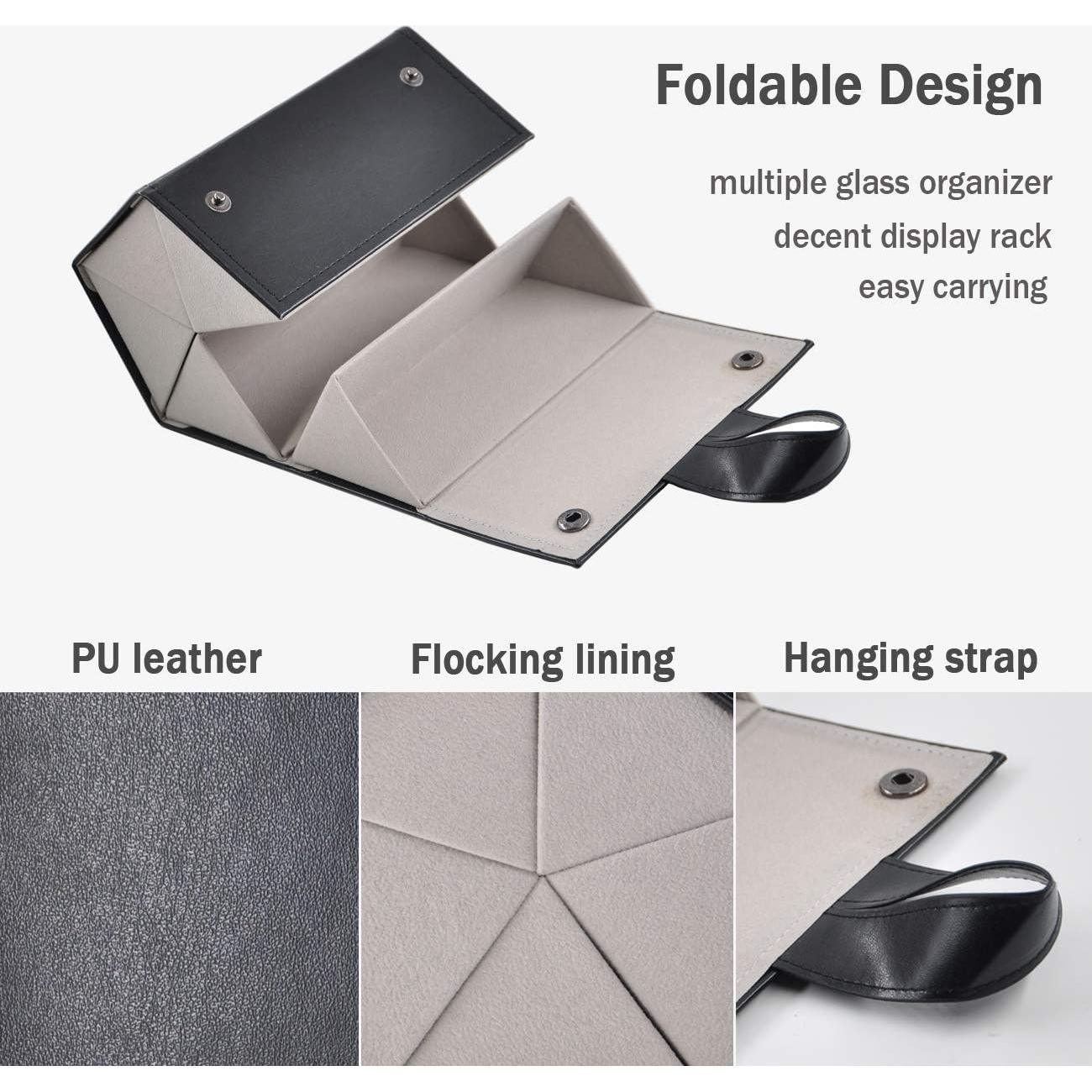 Organizador de Gafas Kenpal Plegable 5 Compartimentos Negro