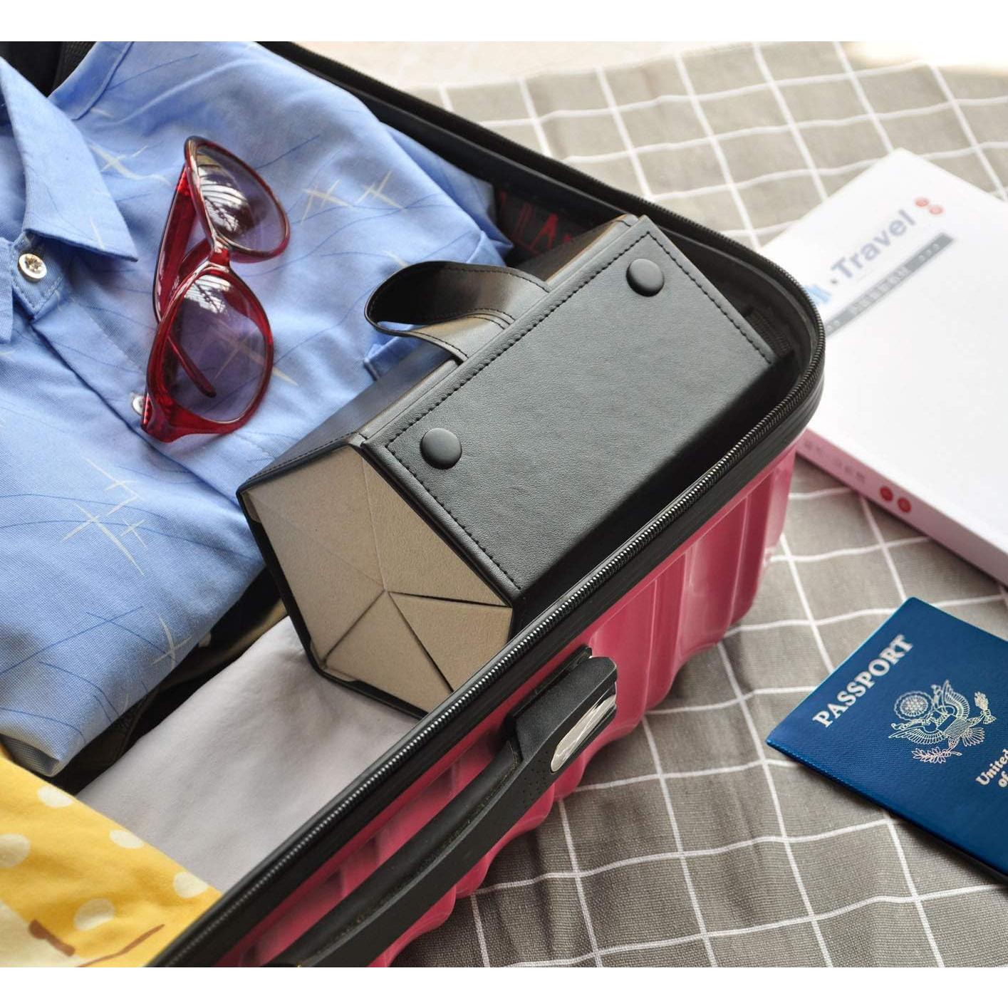 Organizador de Gafas Kenpal Plegable 5 Compartimentos Negro