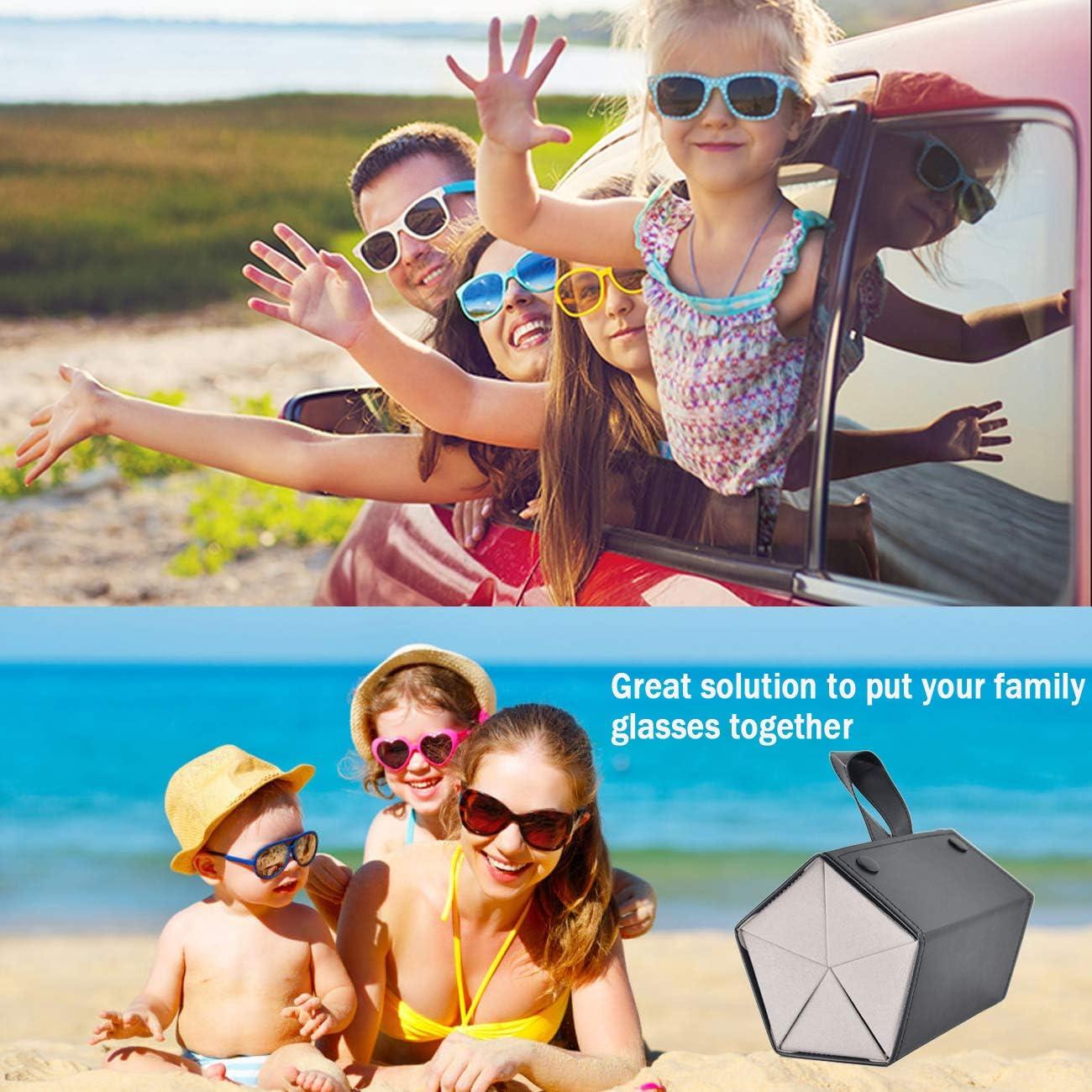 Organizador de Gafas Kenpal Plegable 5 Compartimentos Negro