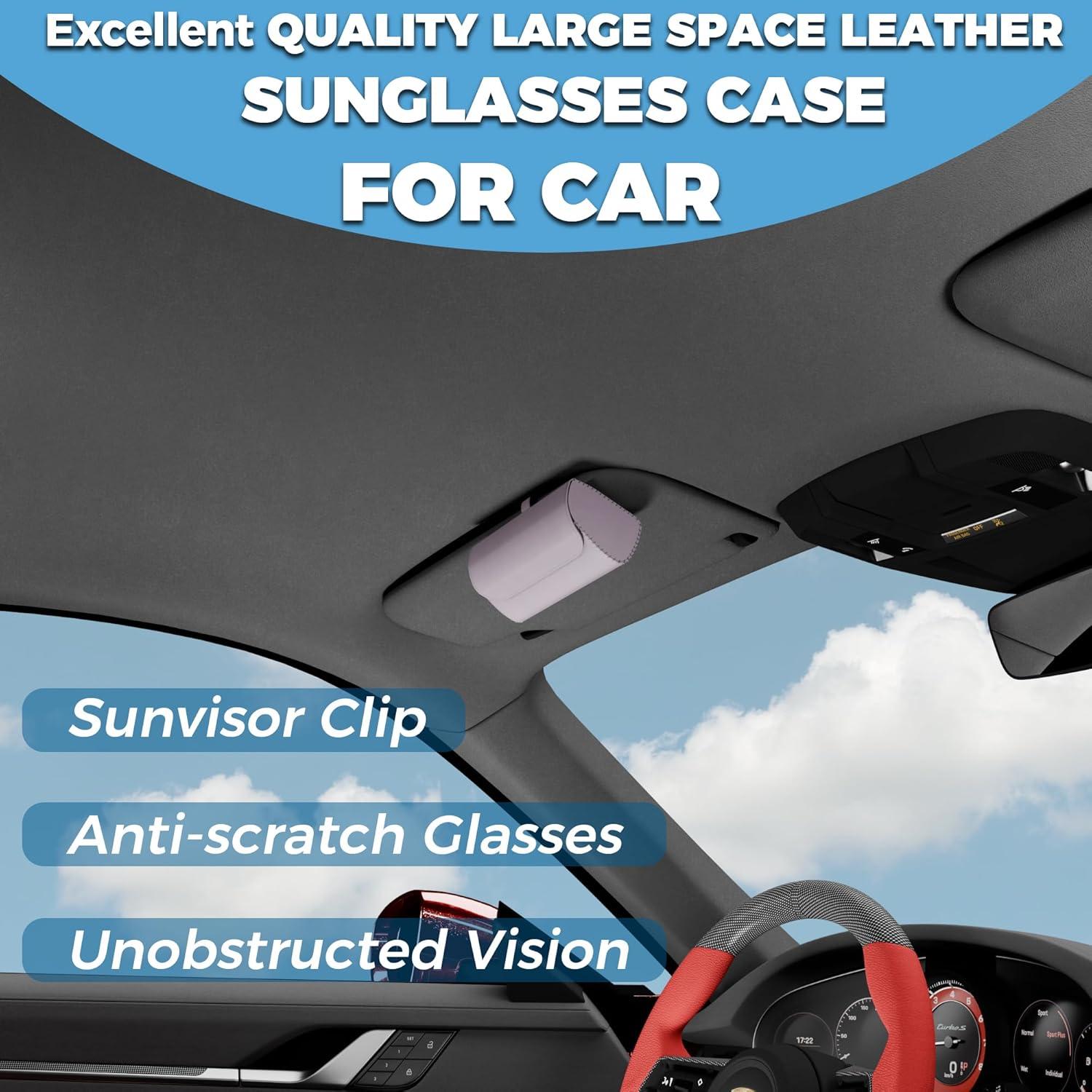 Soporte de Gafas ROSON para Visera de Coche Gris