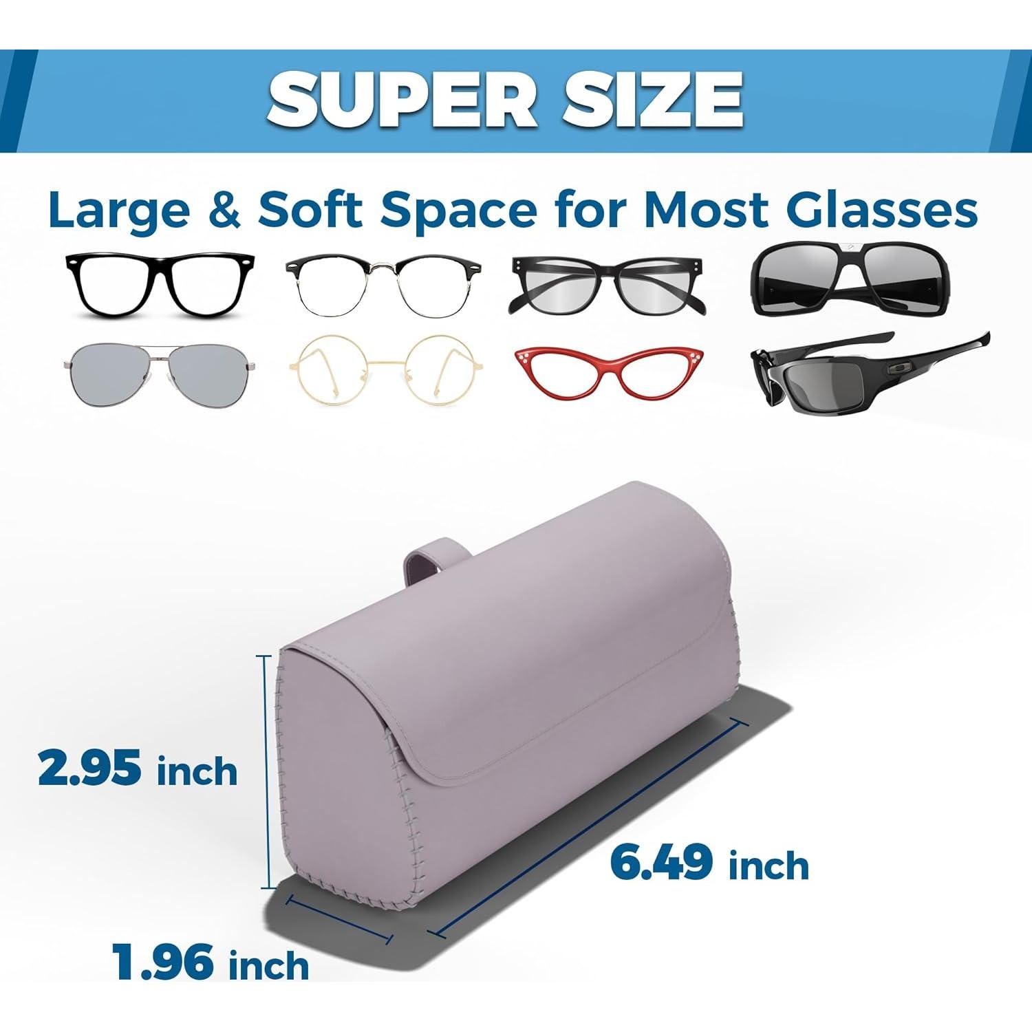 Soporte de Gafas ROSON para Visera de Coche Gris