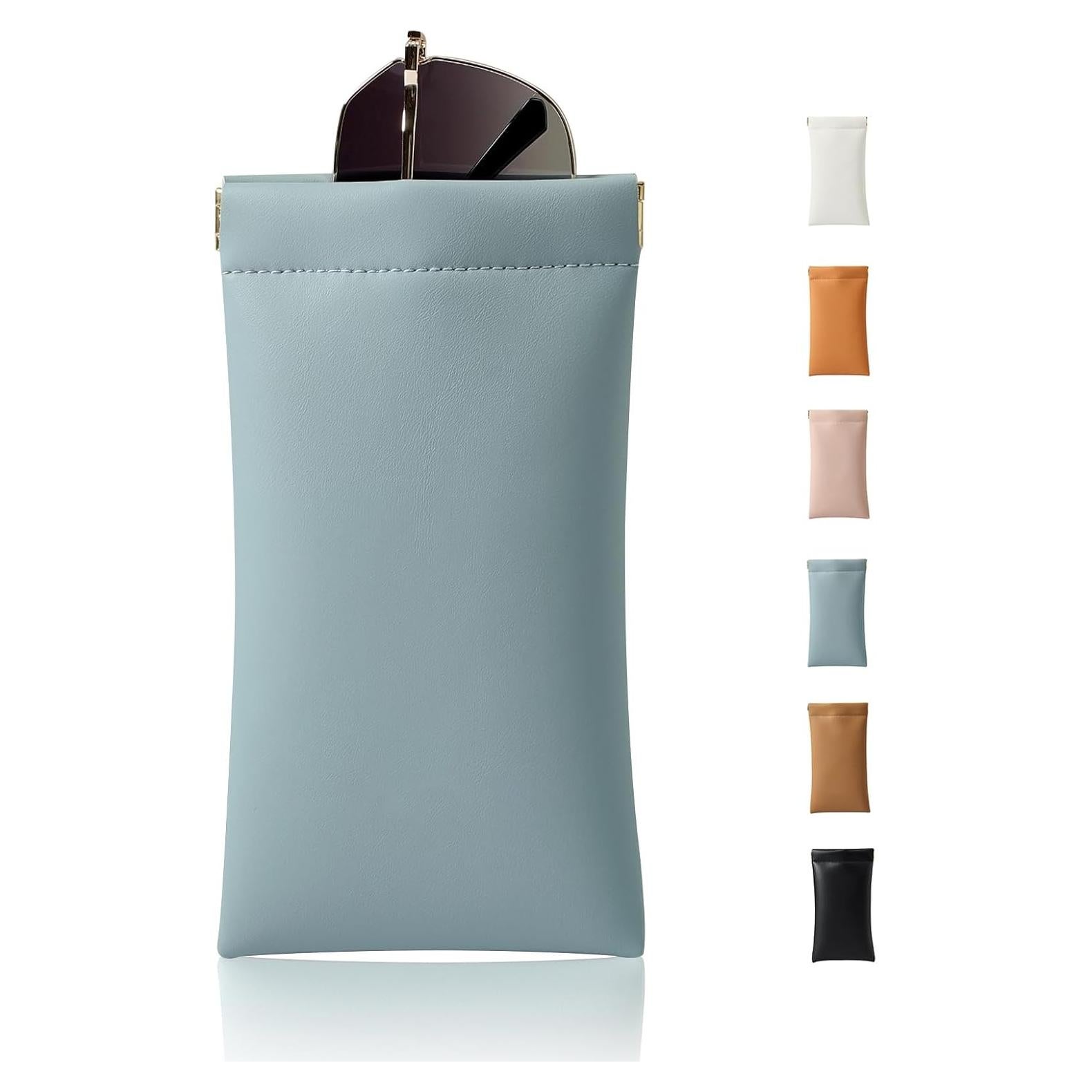 Estuche para Gafas MEIBOOCH de Cuero Suave Grande