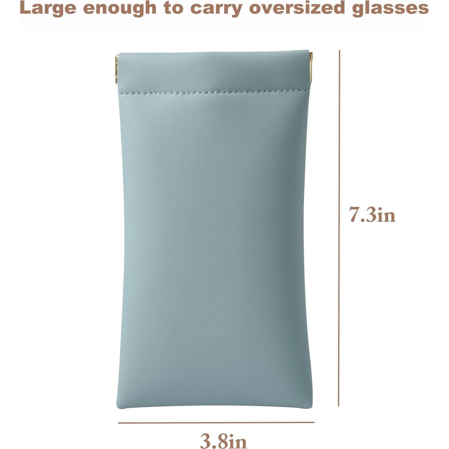 Estuche para Gafas MEIBOOCH de Cuero Suave Grande