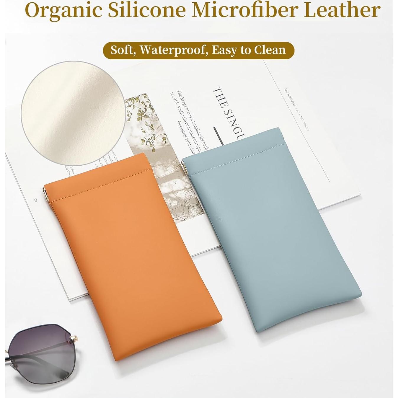 Estuche para Gafas MEIBOOCH de Cuero Suave Grande