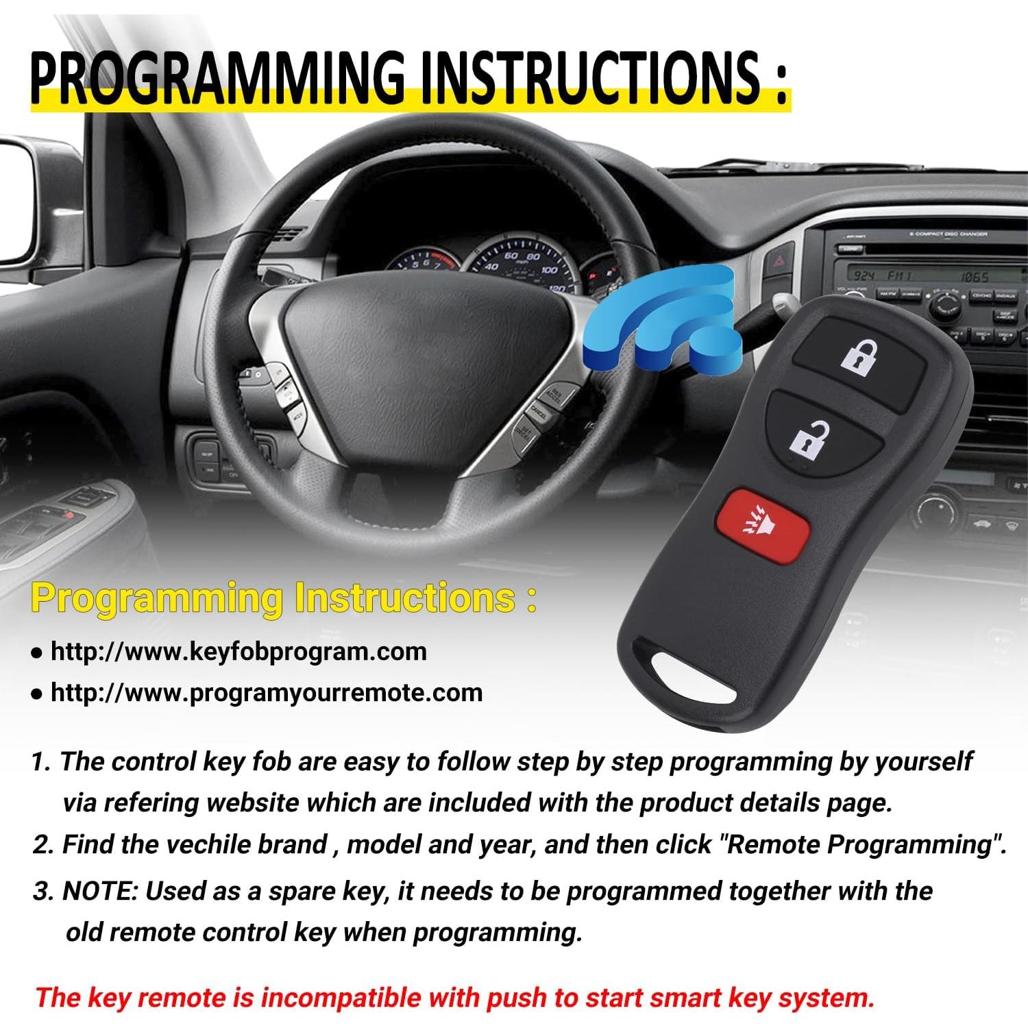 Llave Remota Entrada Sin Llave Vurkcy para Nissan 2003-2016