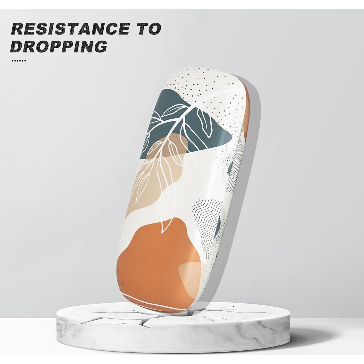 Estuche Duro para Gafas Hoja Boho con Paño de Limpieza