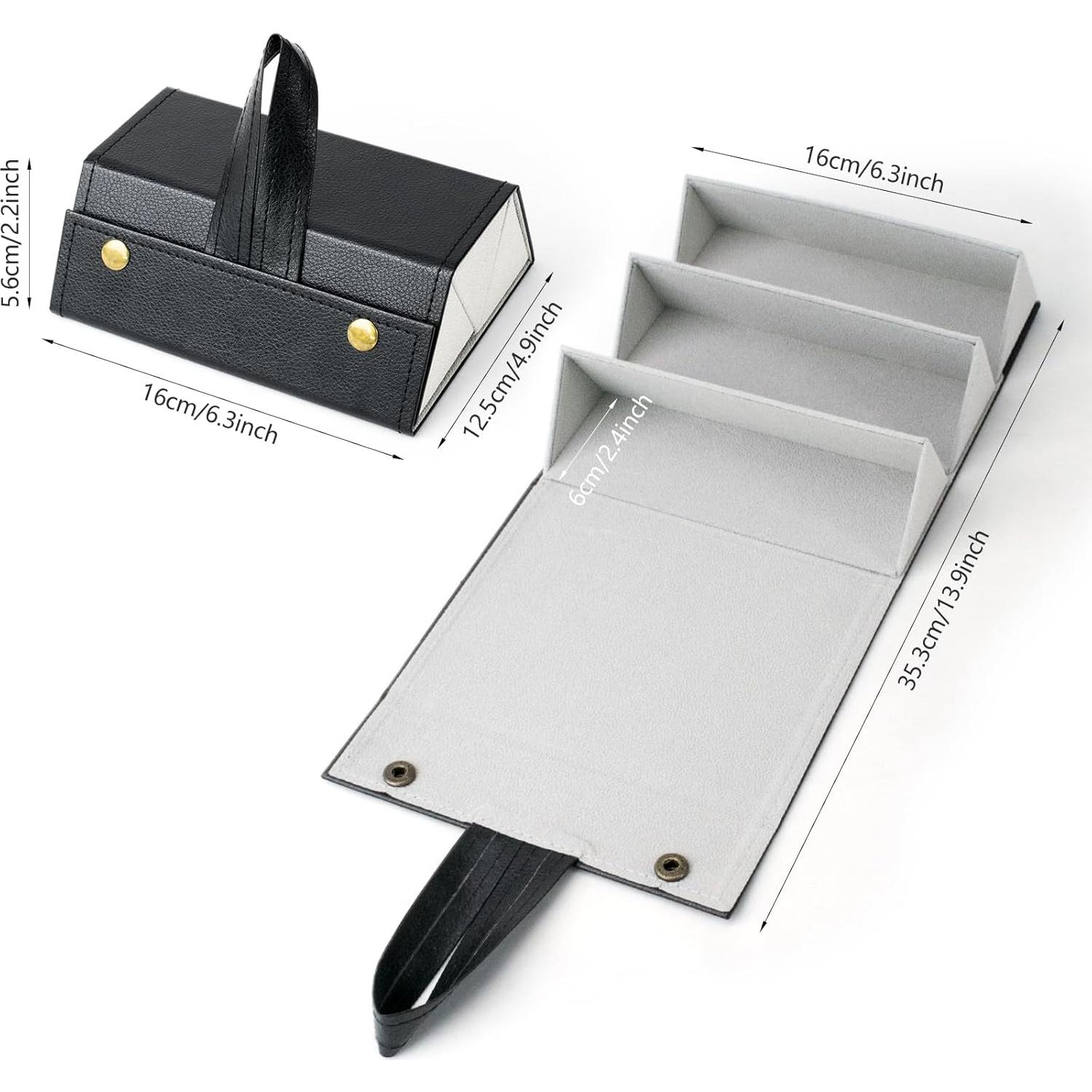 Estuche Plegable para Gafas de Sol - Negro - Organizador Multifuncional