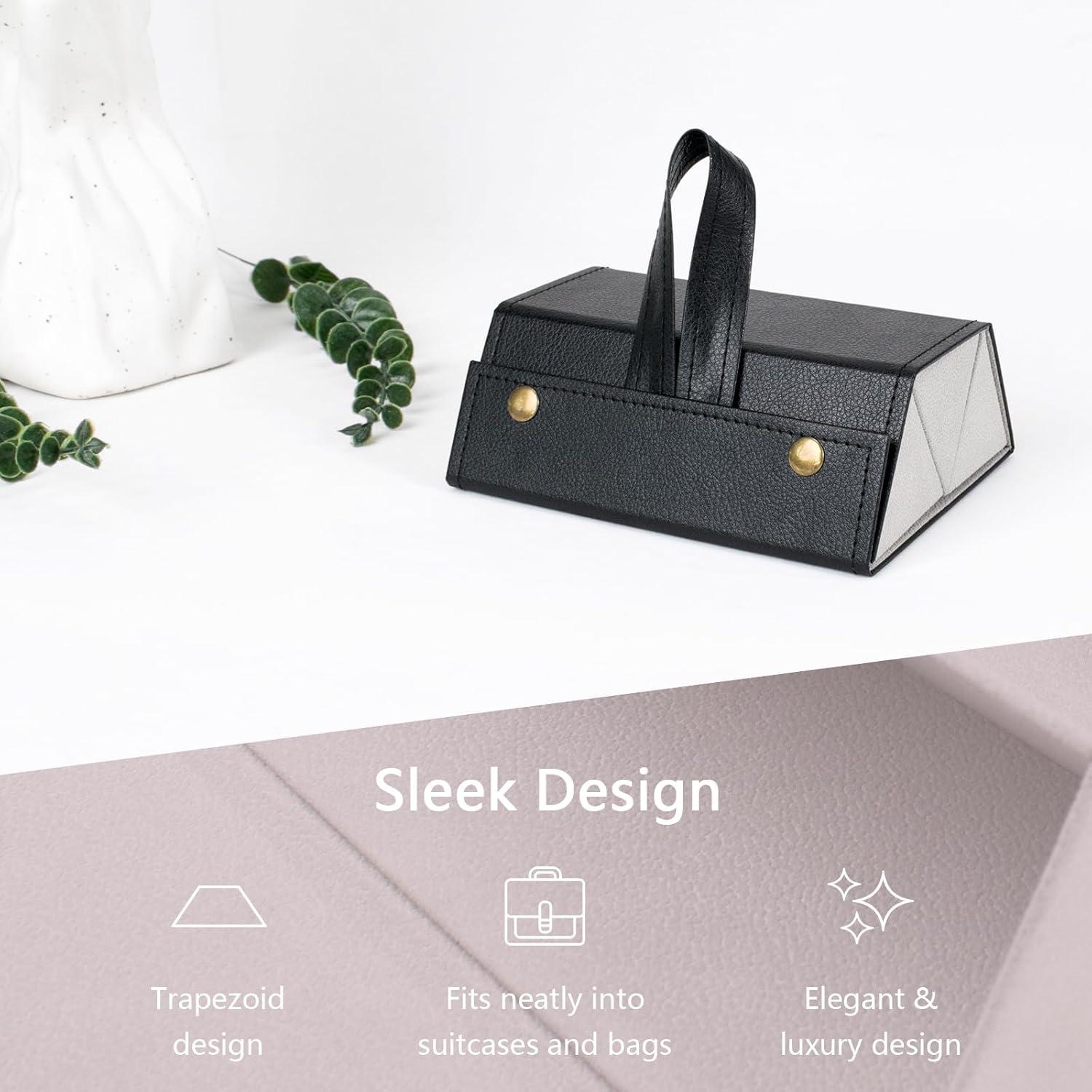 Estuche Plegable para Gafas de Sol - Negro - Organizador Multifuncional