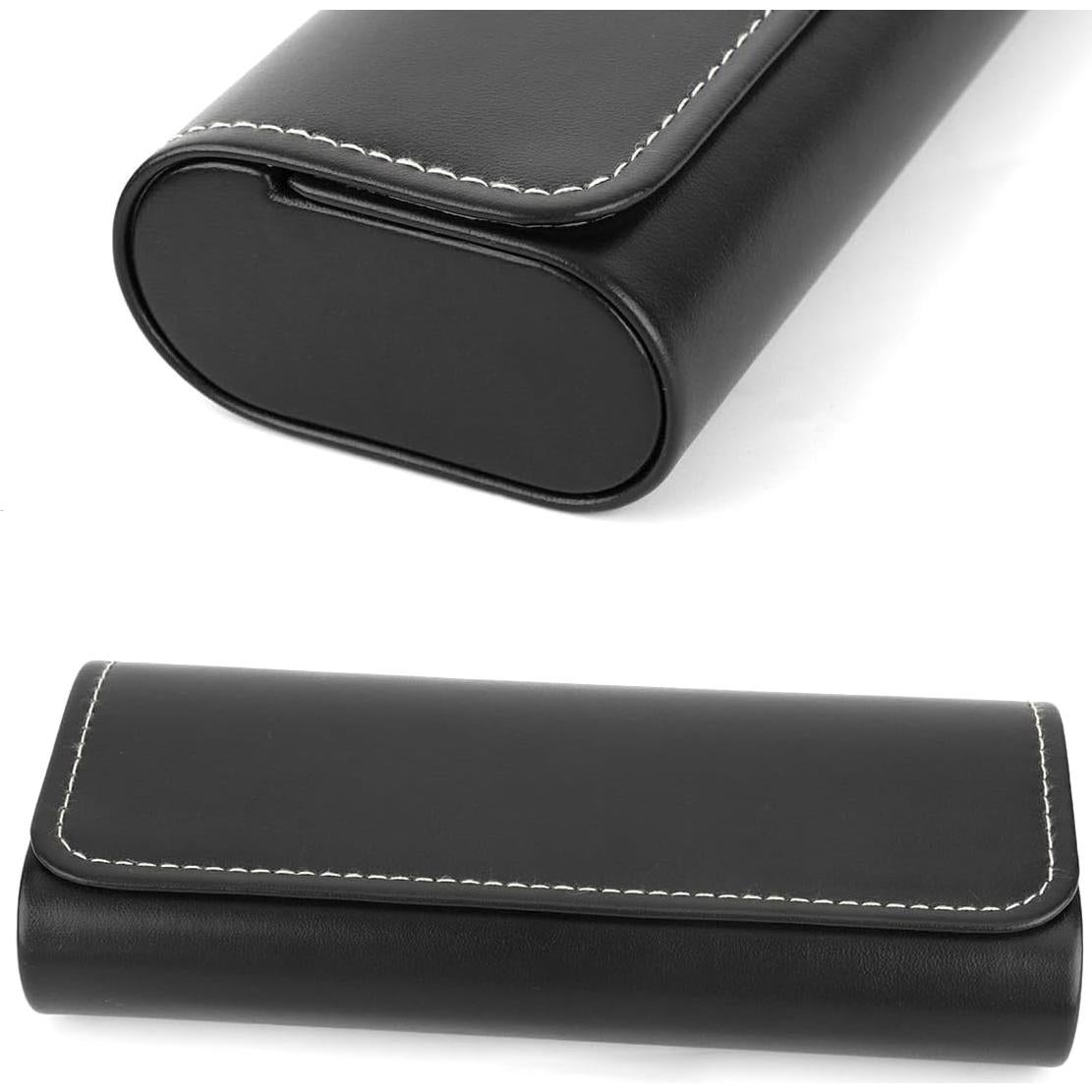 Estuche Duro RayLove para Gafas de Cuero Sintético Negro