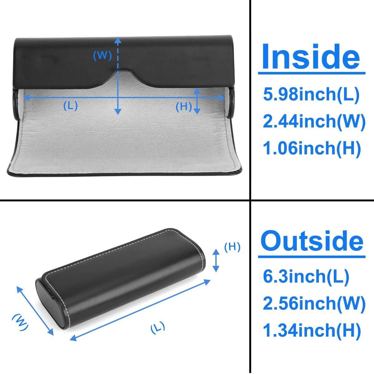 Estuche Duro RayLove para Gafas de Cuero Sintético Negro