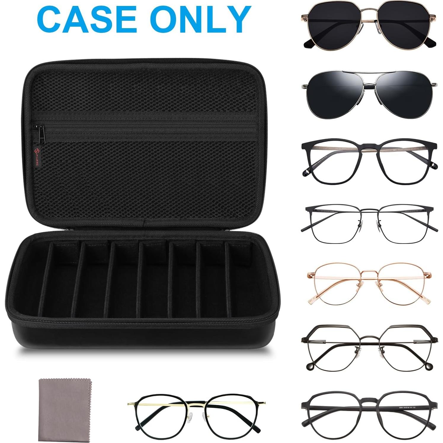 Organizador de Gafas Fintie 8 Compartimentos Negro Vintage