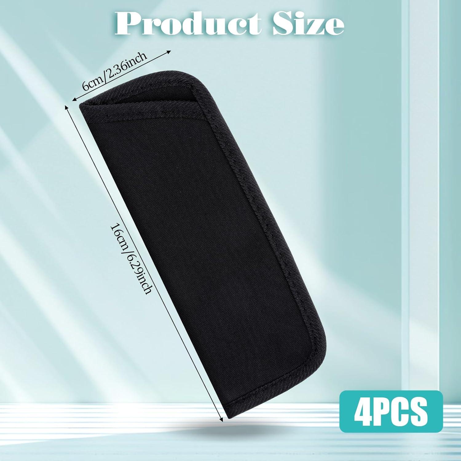 Paquete de 4 estuches suaves para gafas negras