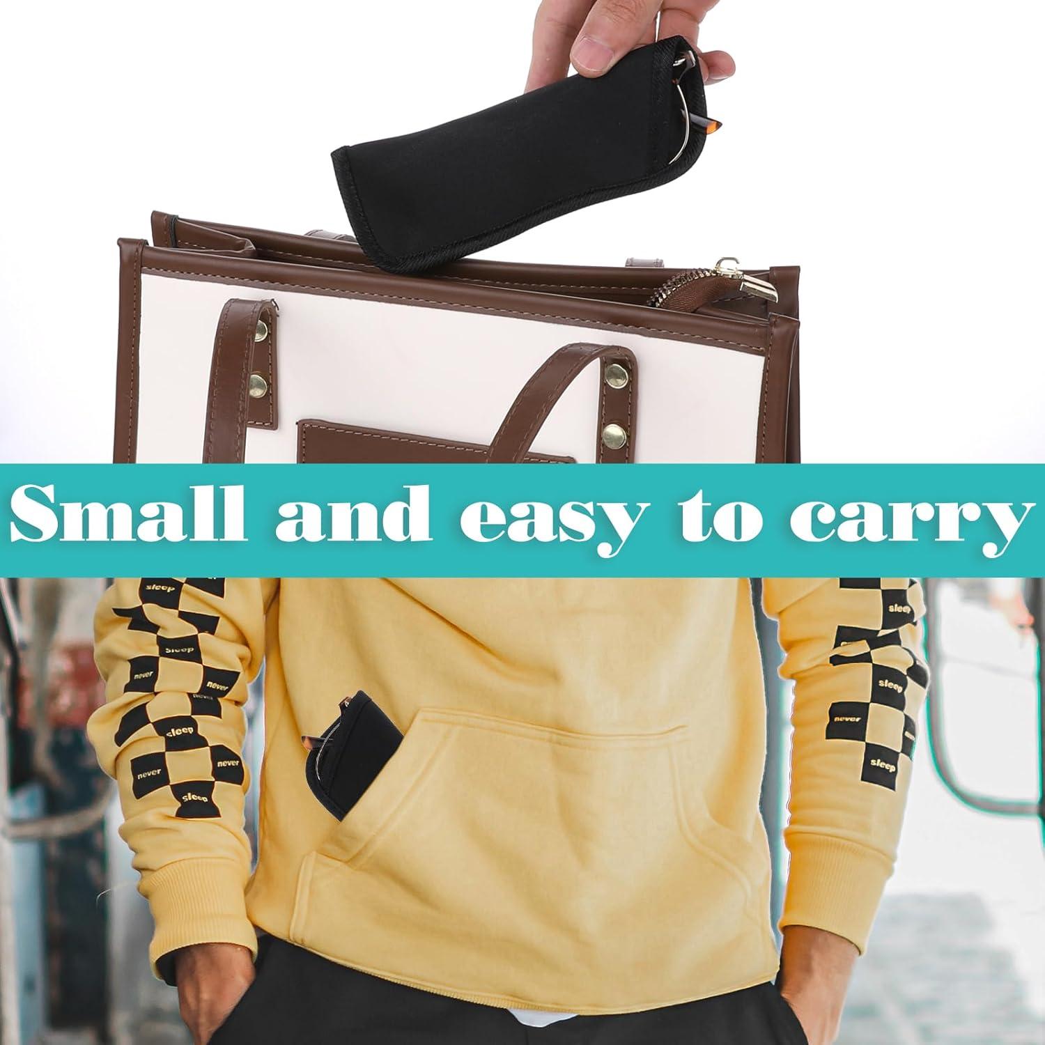 Paquete de 4 estuches suaves para gafas negras