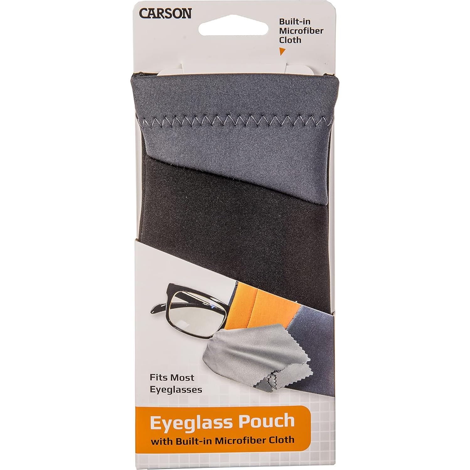 Funda para Gafas Carson con Paño Microfibra Gris
