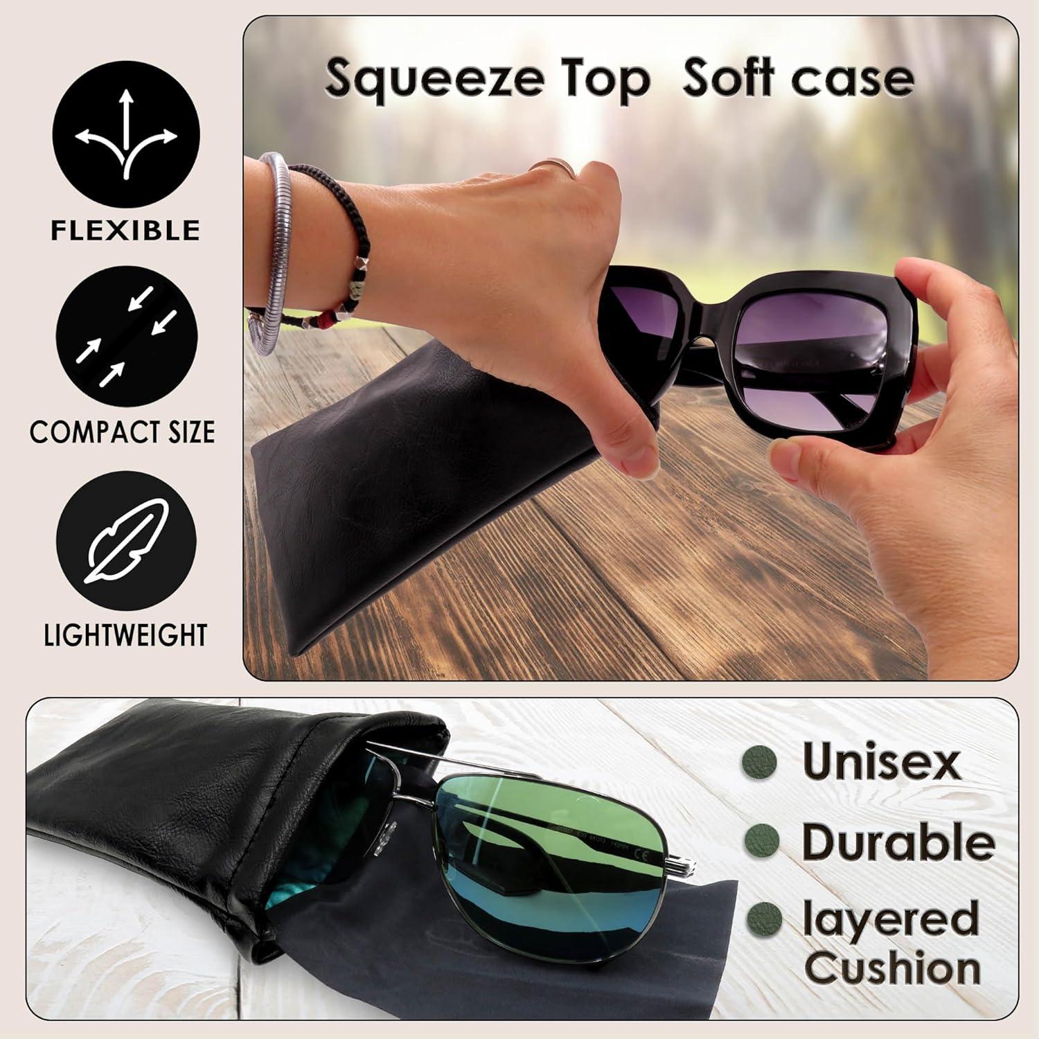 Funda suave para gafas MYEYEGLASSCASE negra grande