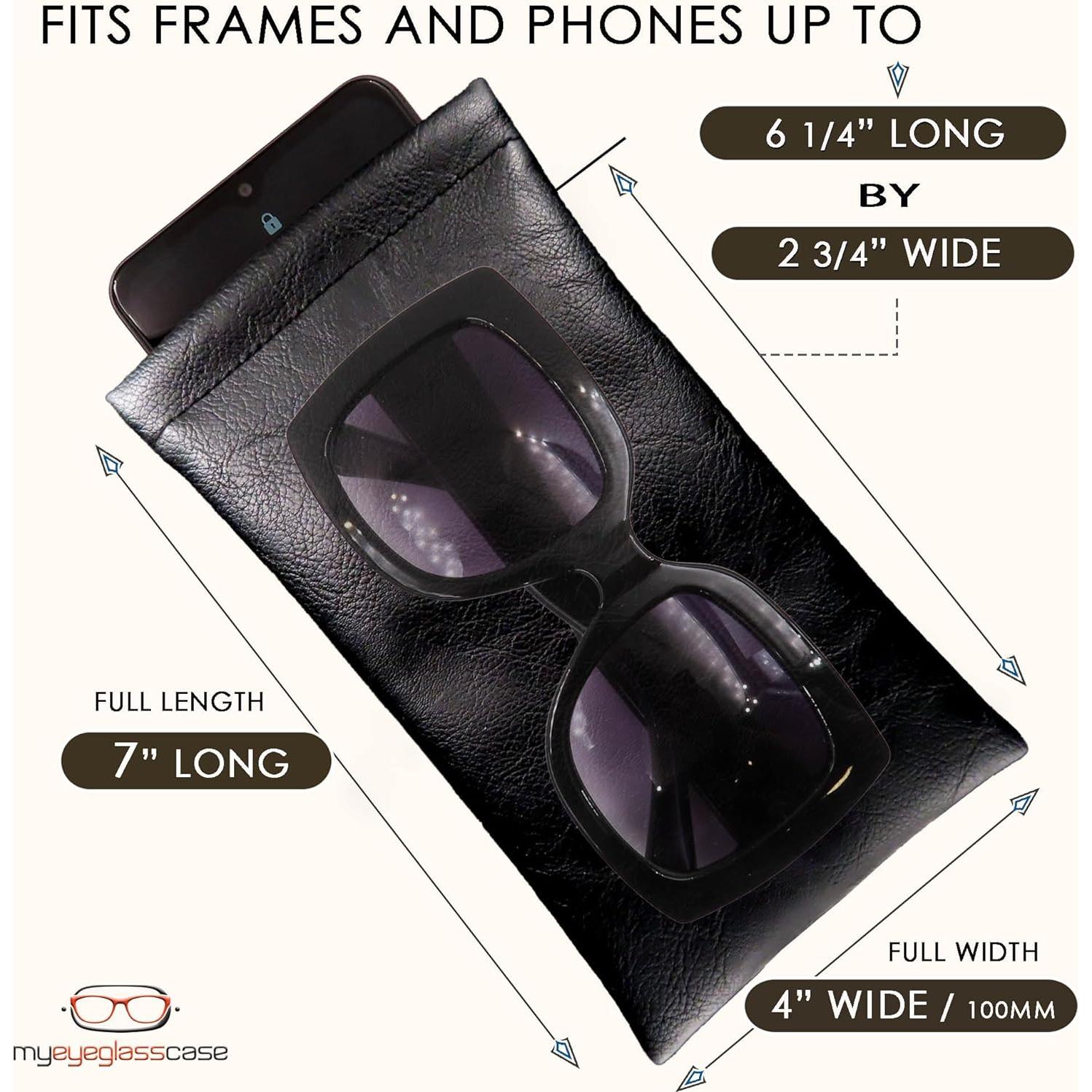 Funda suave para gafas MYEYEGLASSCASE negra grande