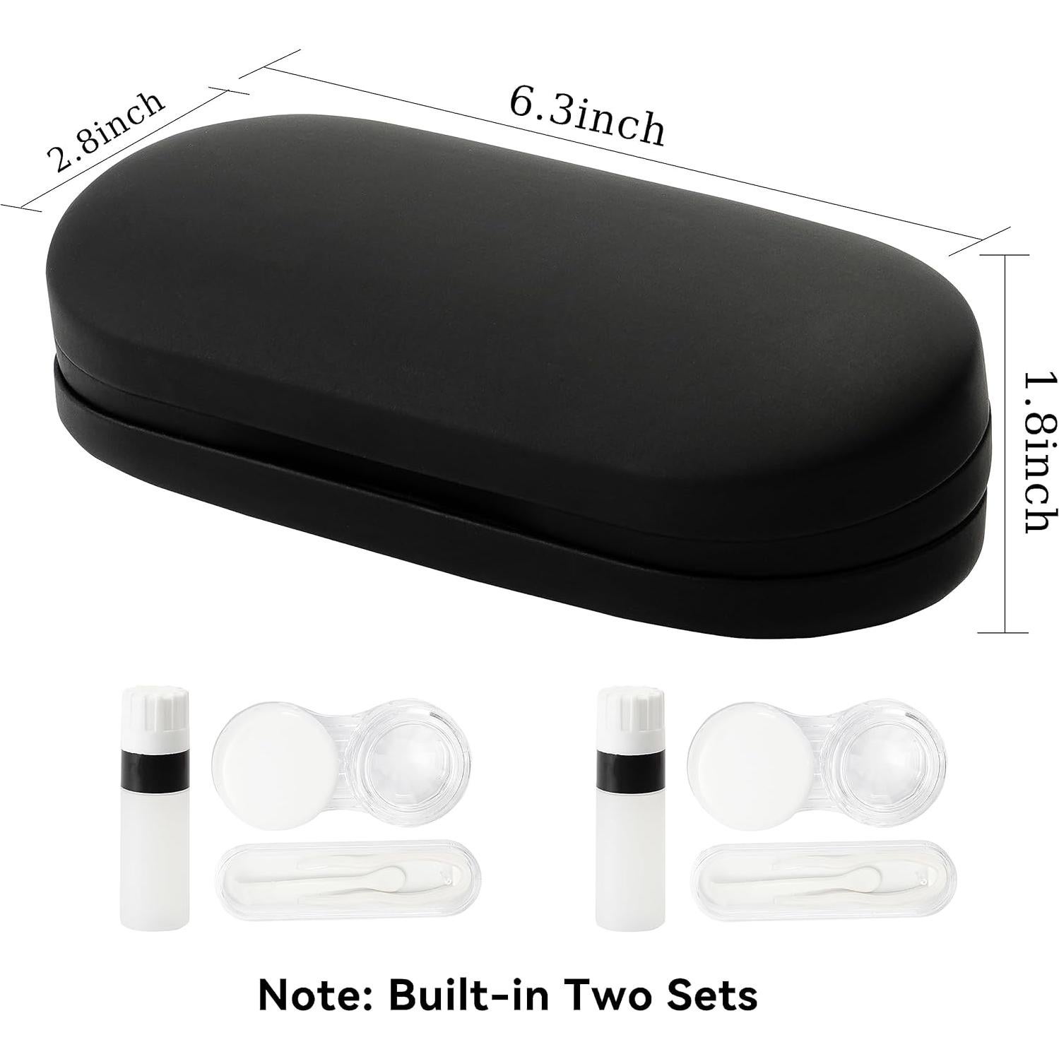 Estuche para Gafas Cauyuan 2 en 1 con Espejo y Portátil