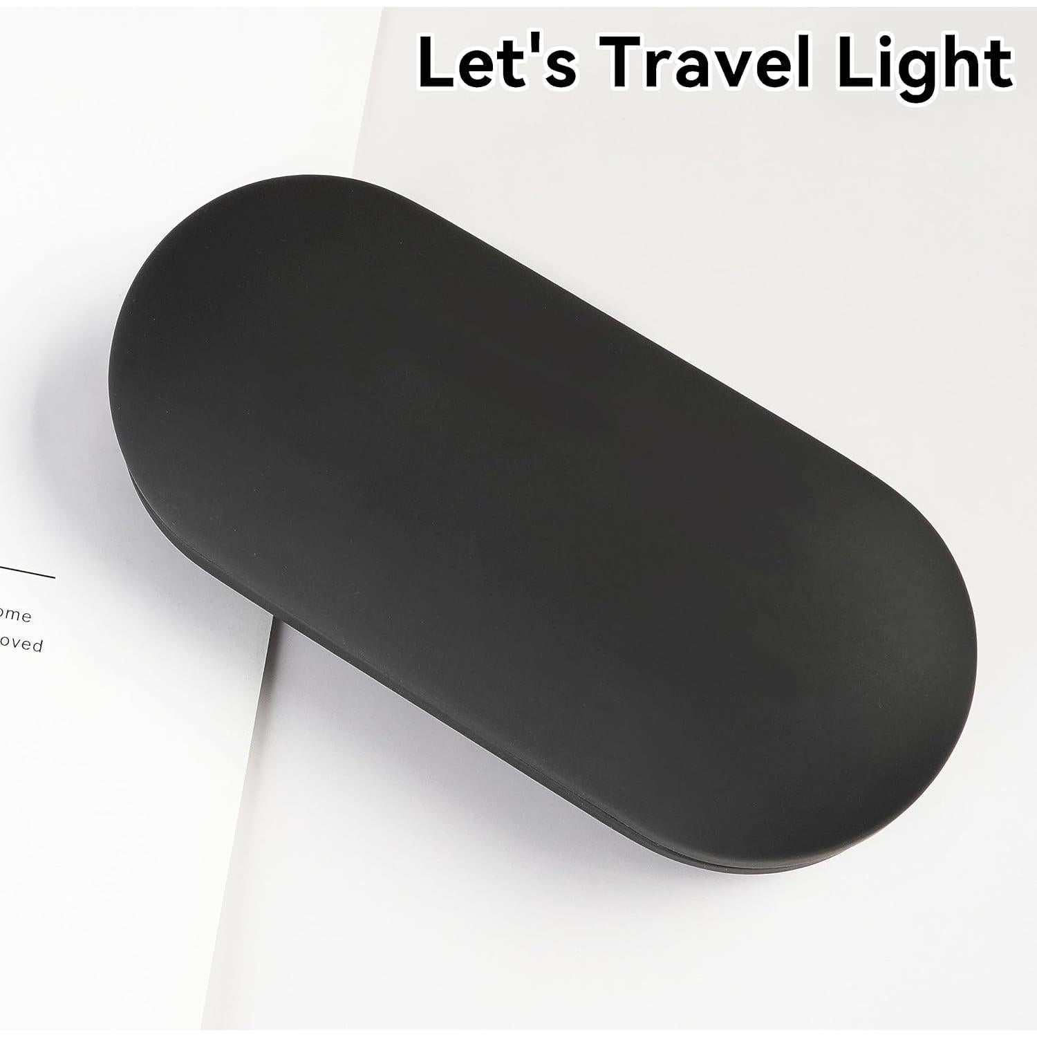 Estuche para Gafas Cauyuan 2 en 1 con Espejo y Portátil