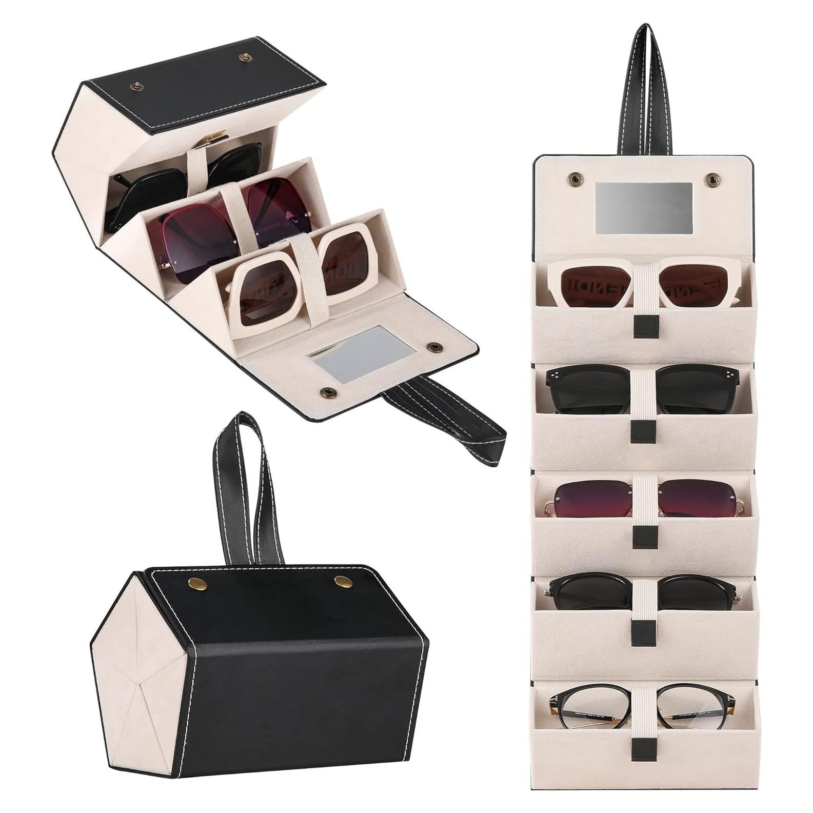 Organizador de Gafas de Sol Muf Travel 5 Compartimentos Negro