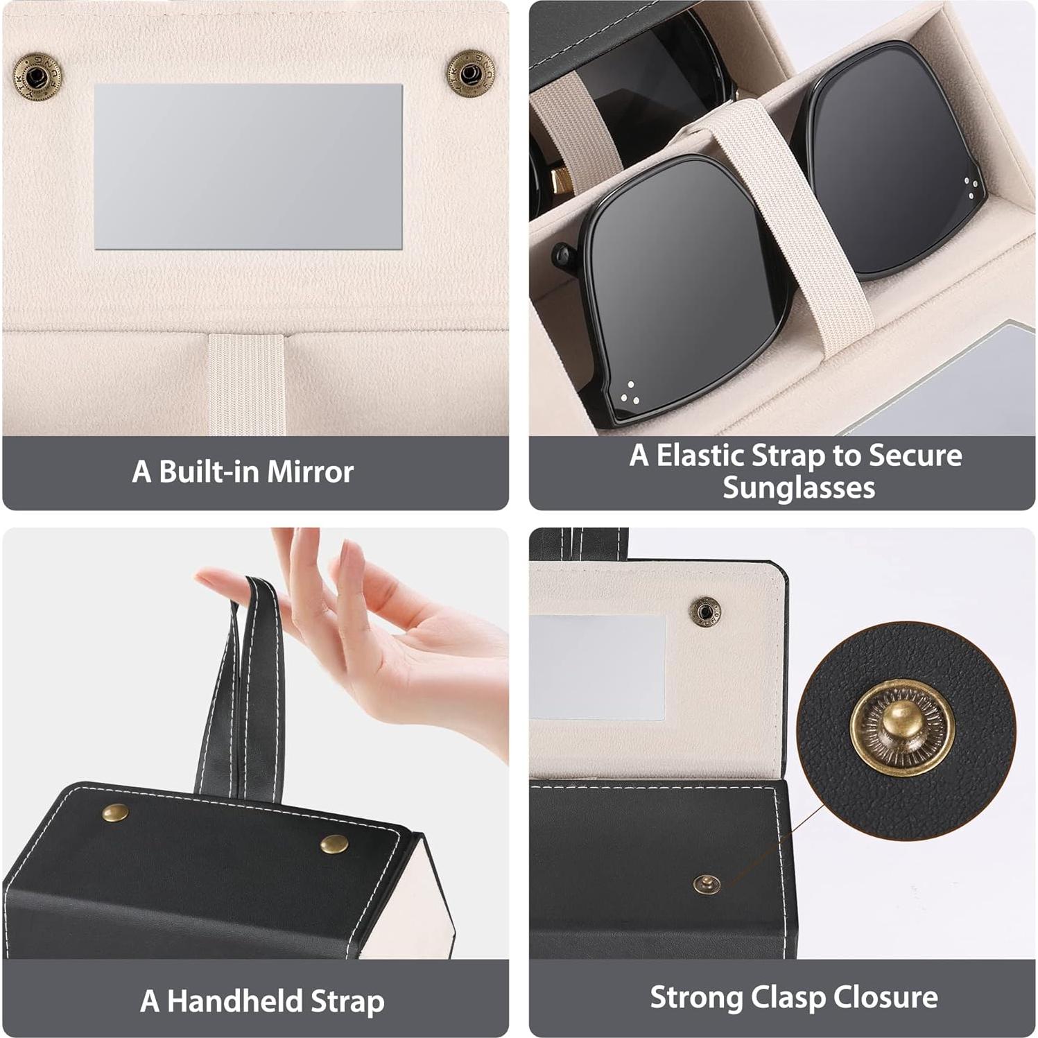 Organizador de Gafas de Sol Muf Travel 5 Compartimentos Negro