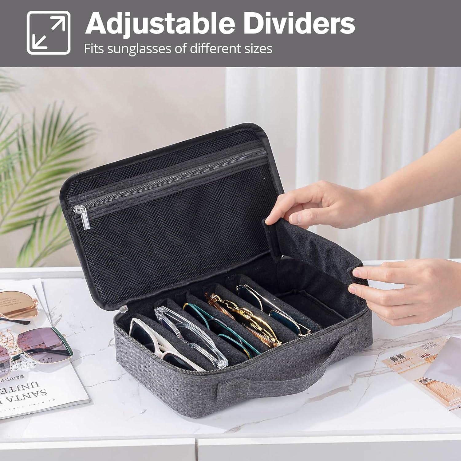 Organizador de Gafas Lolalet 7 Ranuras Gris Oscuro