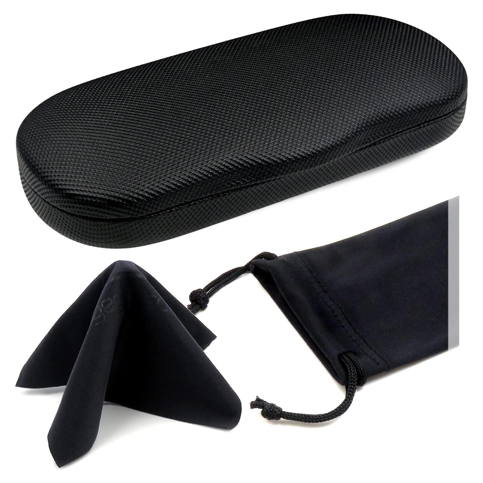Estuche Duro MyEyeglassCase Negro Rugoso para Gafas