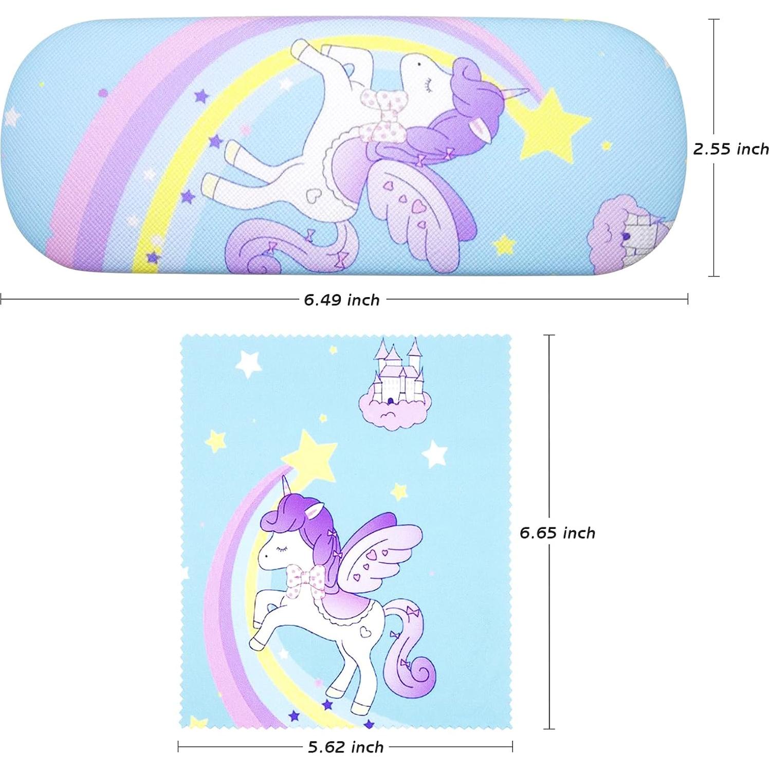 Estuches de Gafas Duras para Niños 3 Pcs con Paño