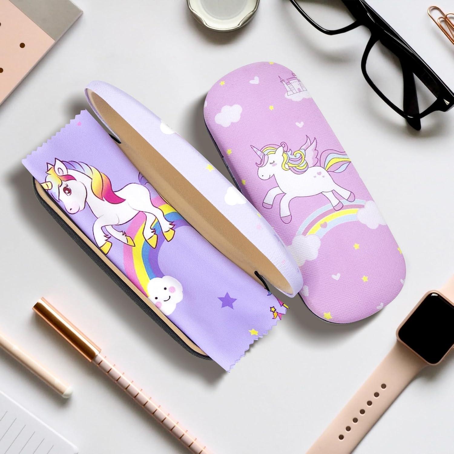 Estuches de Gafas Duras para Niños 3 Pcs con Paño