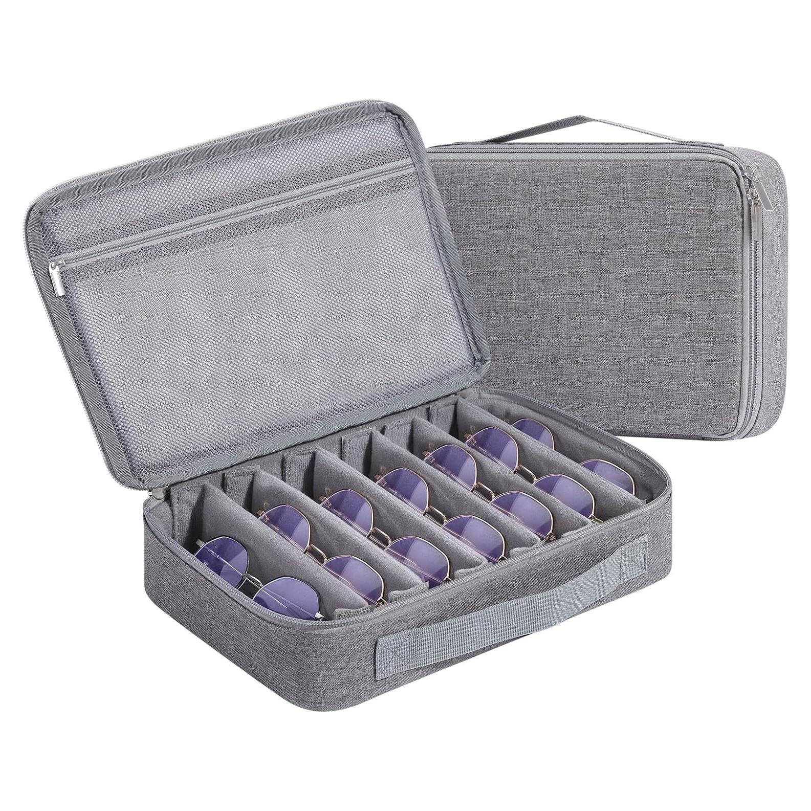 Estuche Organizador de Gafas MoKo Gris 7 Ranuras Ajustable