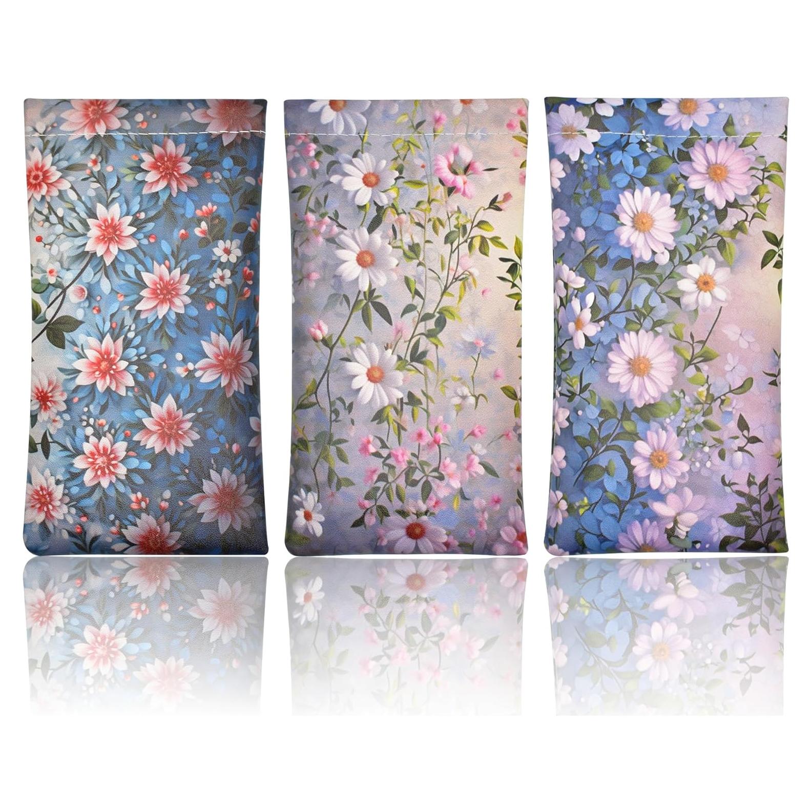 Estuche suave para gafas 3pack HLBYH bohemio floral