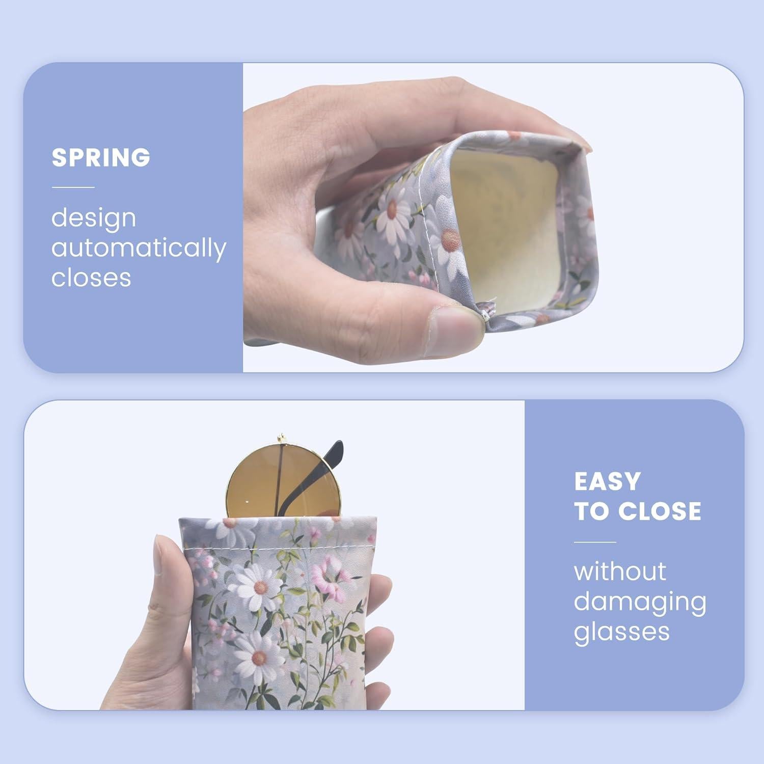 Estuche suave para gafas 3pack HLBYH bohemio floral