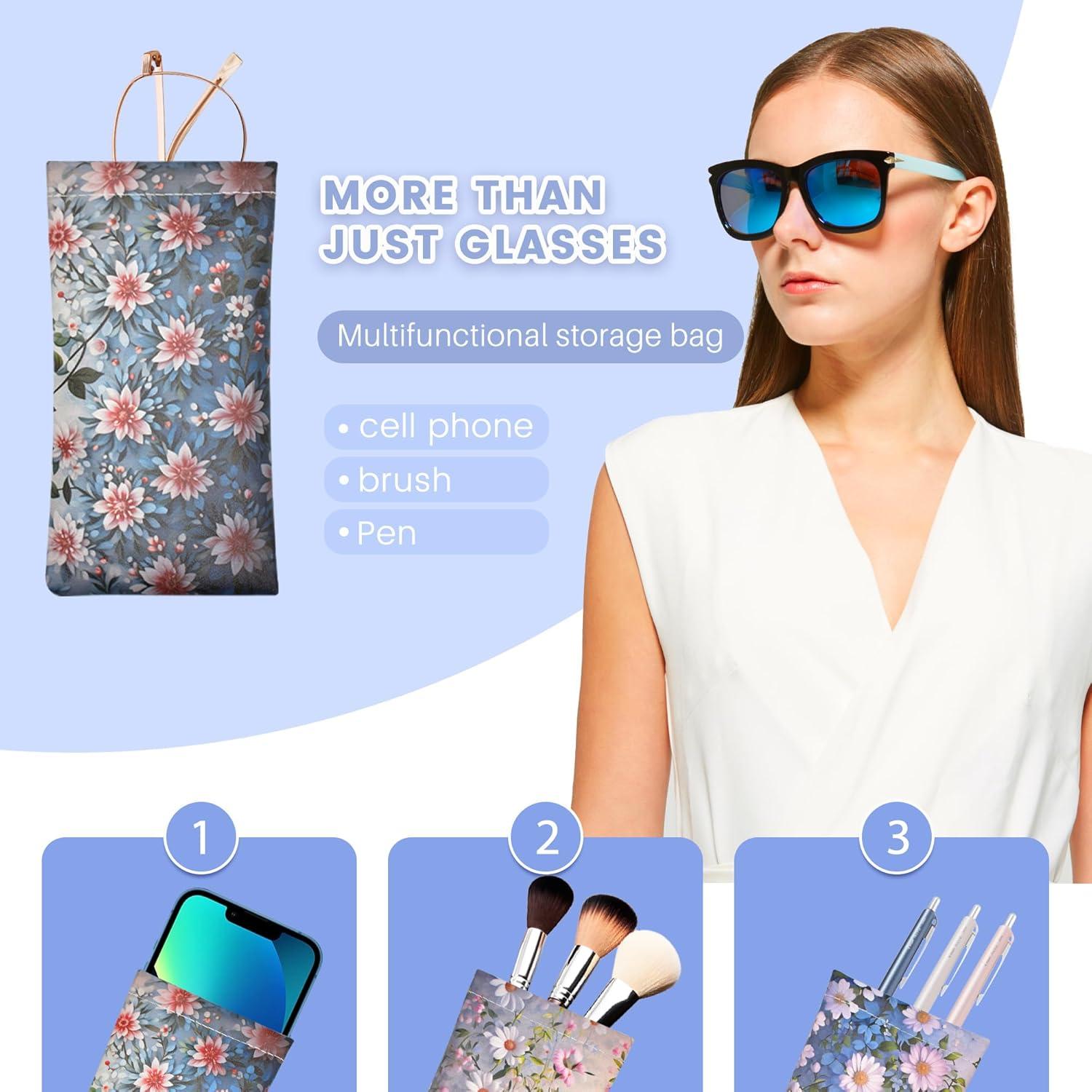 Estuche suave para gafas 3pack HLBYH bohemio floral