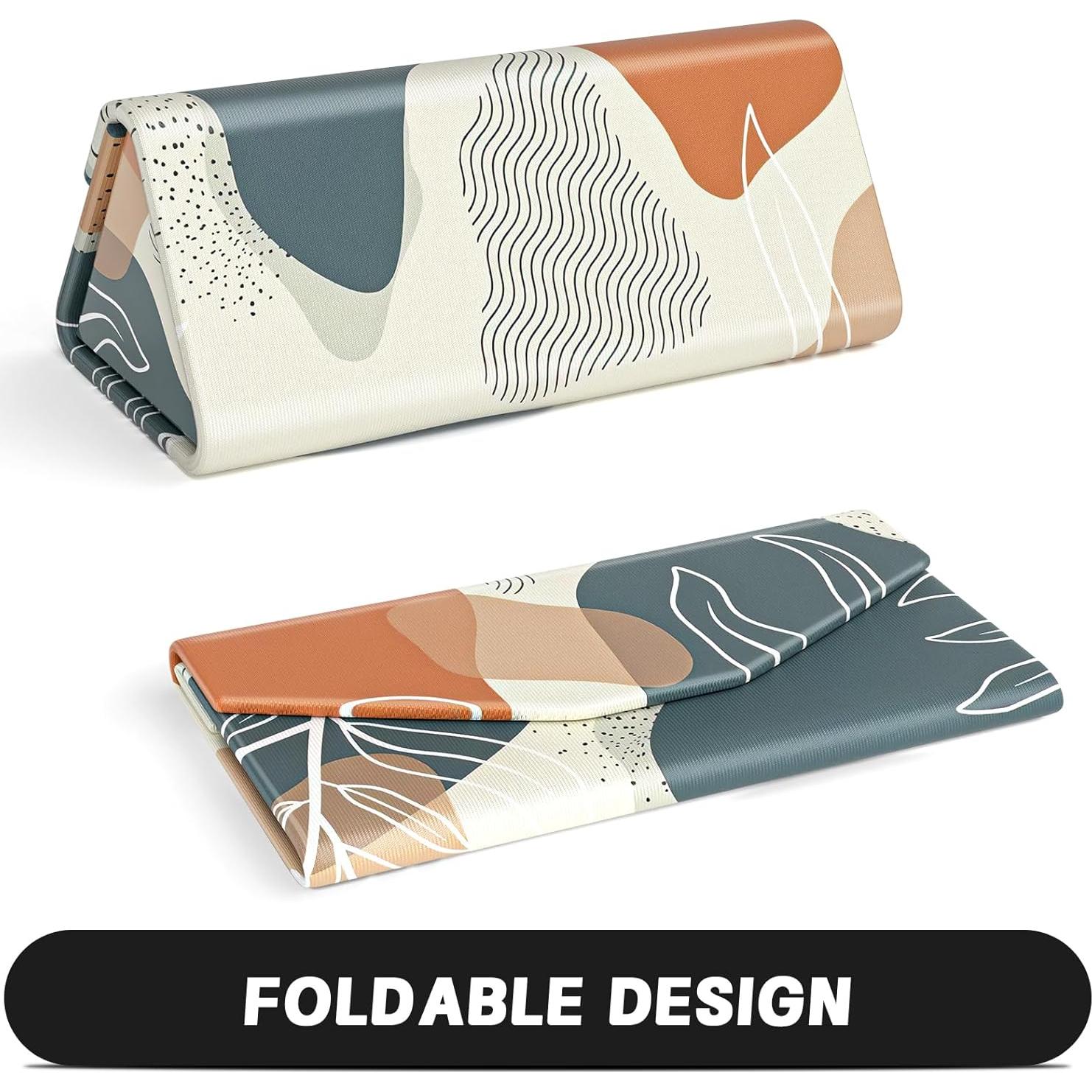 Estuche Plegable para Gafas PU Magnético Unisex - Hoja Boho