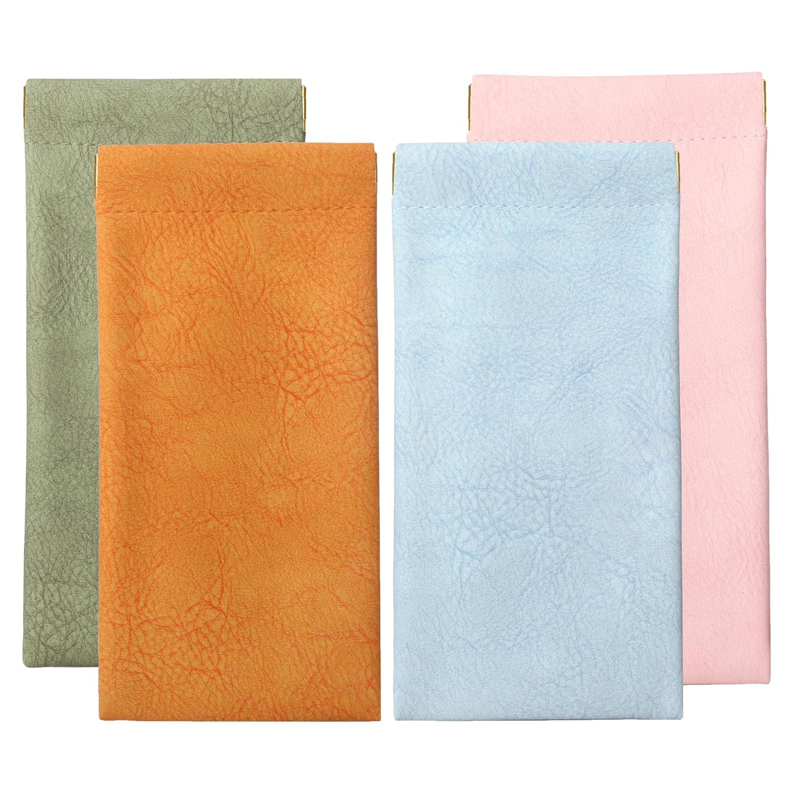 Estuches de Gafas de Sol Cuero PU - Paquete de 4 Colores