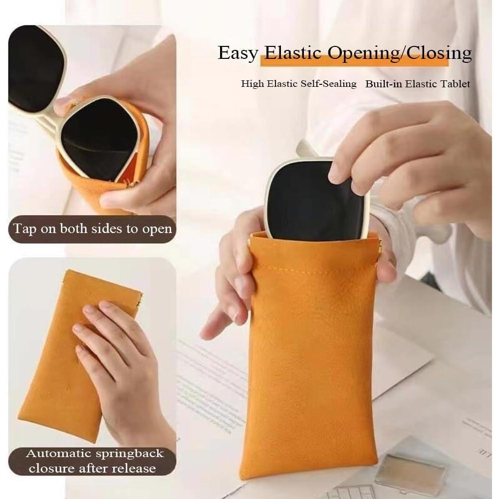 Estuches de Gafas de Sol Cuero PU - Paquete de 4 Colores