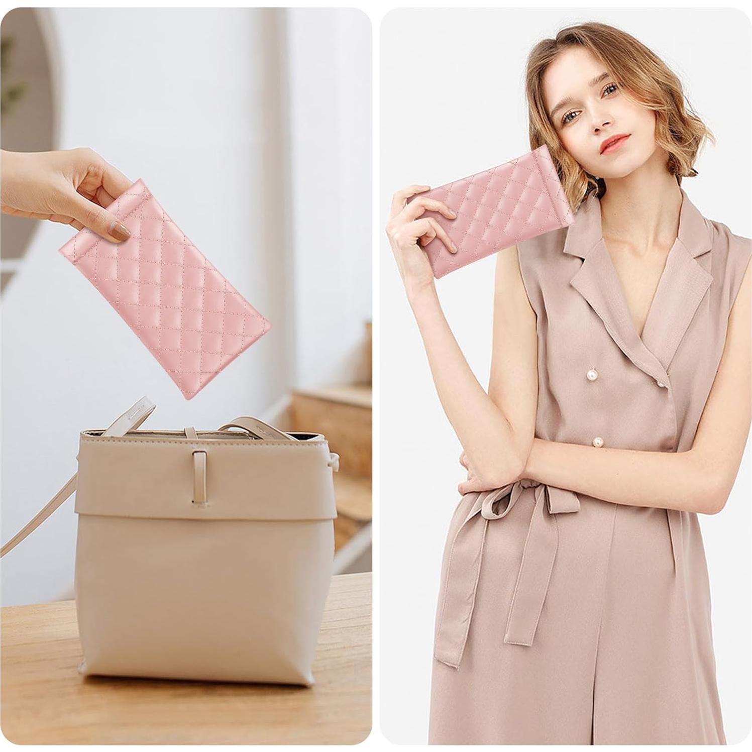 Funda para Gafas Fintie Rosa con Paño de Limpieza