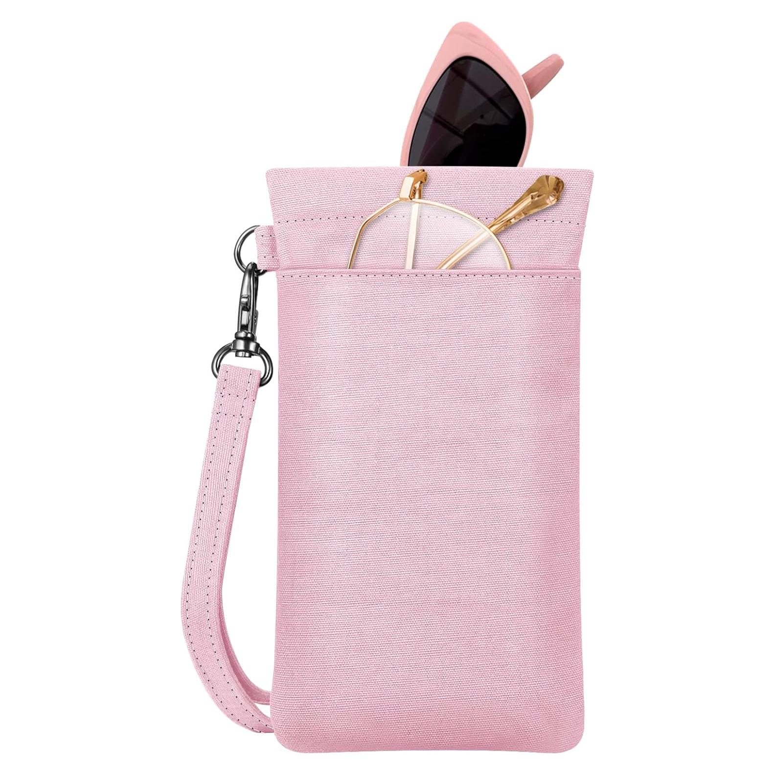 Funda Doble para Gafas Fintie Rosa con Correa y Microfibra