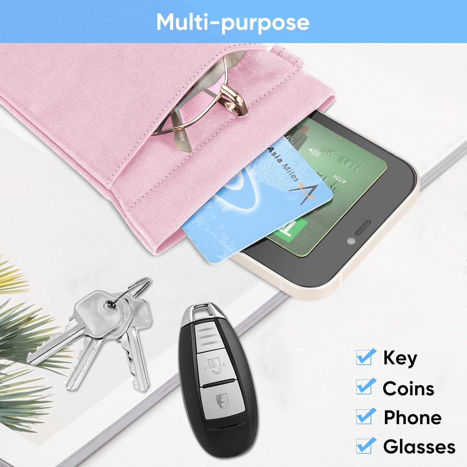 Funda Doble para Gafas Fintie Rosa con Correa y Microfibra