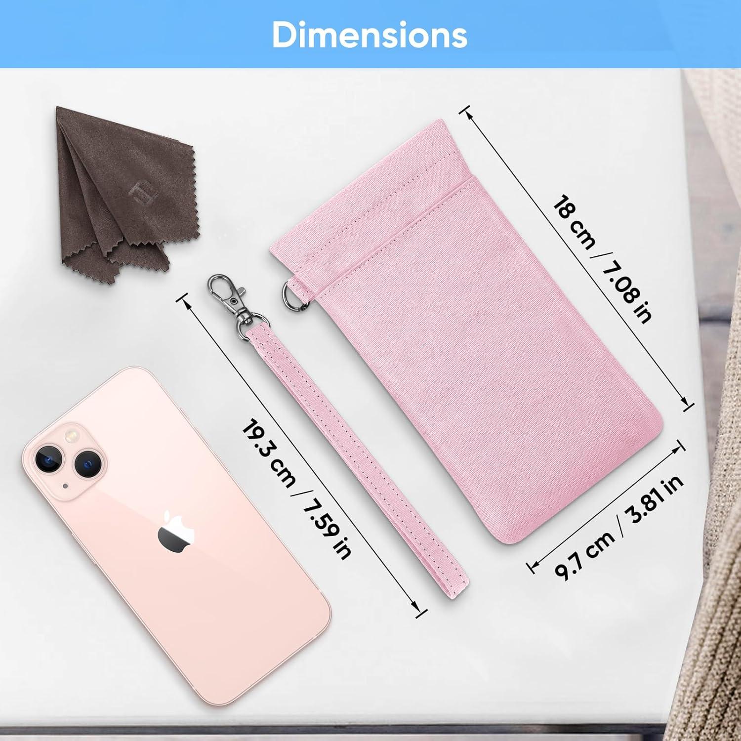 Funda Doble para Gafas Fintie Rosa con Correa y Microfibra