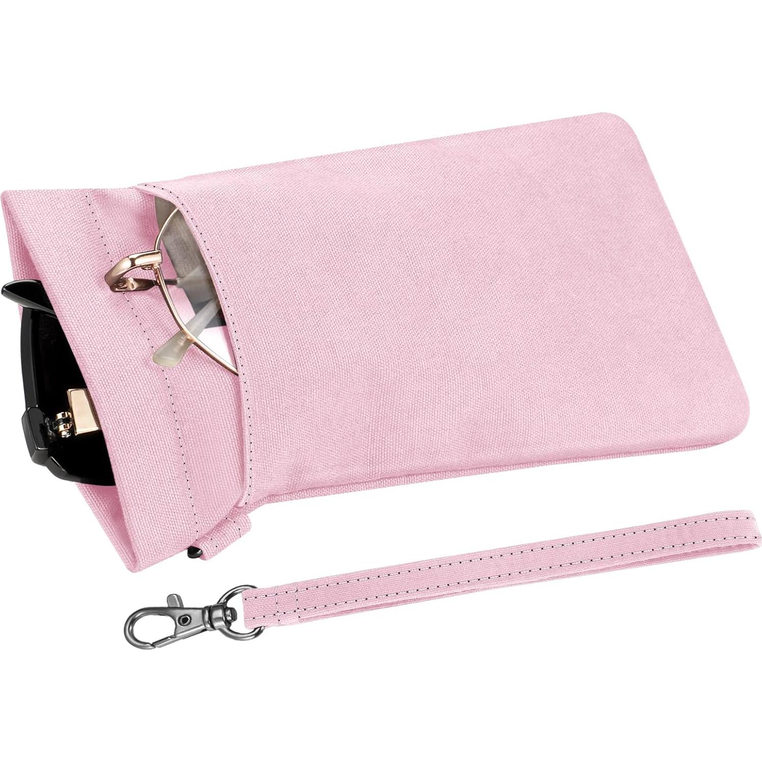 Funda Doble para Gafas Fintie Rosa con Correa y Microfibra