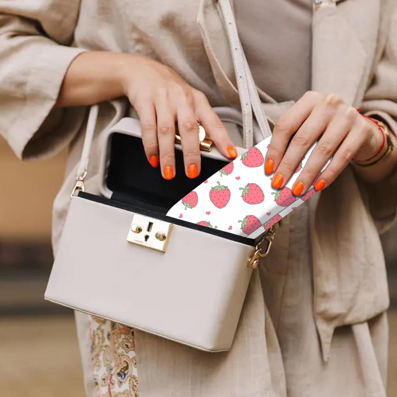 Estuche para Gafas Duro PU M7-Fresa con Paño de Limpieza