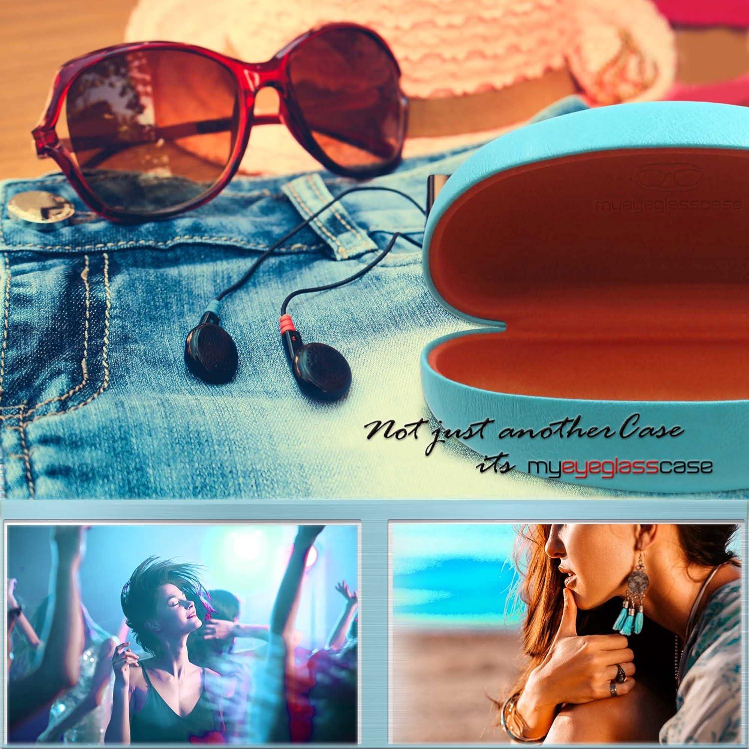 Funda Grande Dura para Gafas de Sol MyEyeglassCase Turquesa